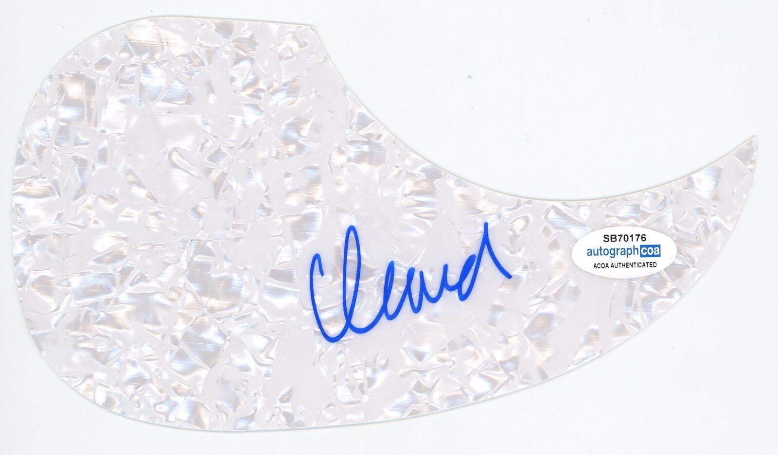 CLAUD SIGNED AUTOGRAPH ACOUSTIC GUITAR PICKGUARD ACOA POP STAR
