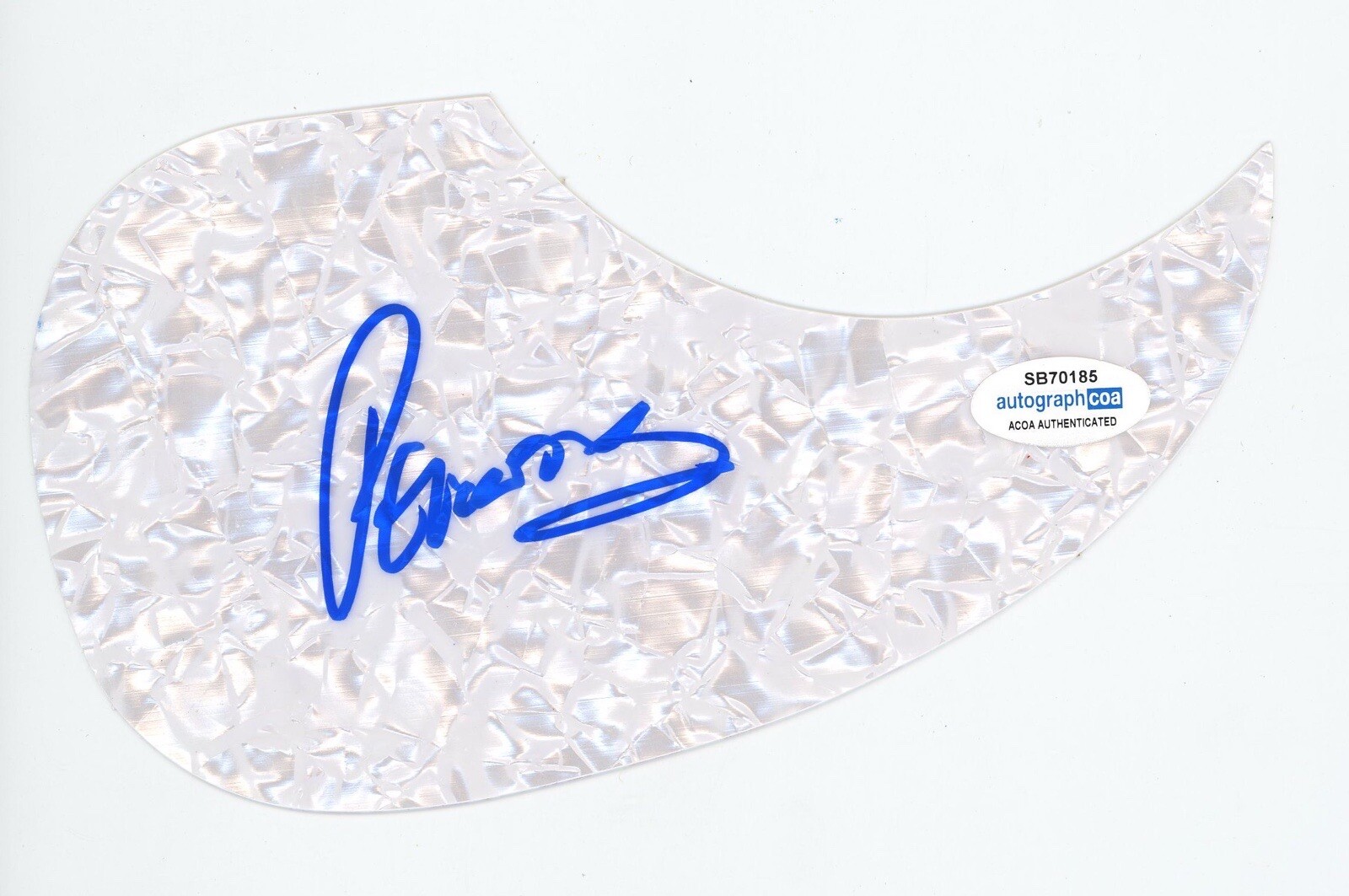 PETER NOONE HERMANS HERMITS SIGNED AUTOGRAPH ACOUSTIC GUITAR PICKGUARD ACOA