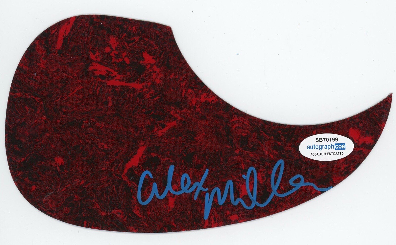 ALEX MILLER SIGNED AUTOGRAPH ACOUSTIC GUITAR PICKGUARD ACOA AMERICAN IDOL