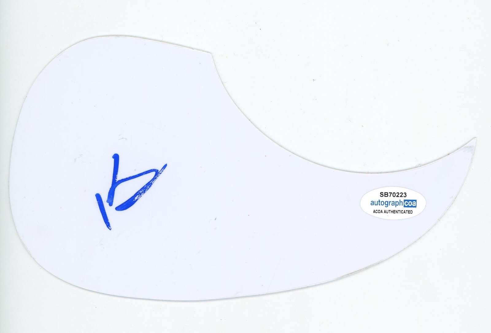 KENNY ROBY SIGNED AUTOGRAPH ACOUSTIC GUITAR PICKGUARD ACOA 6 STRING DRAG