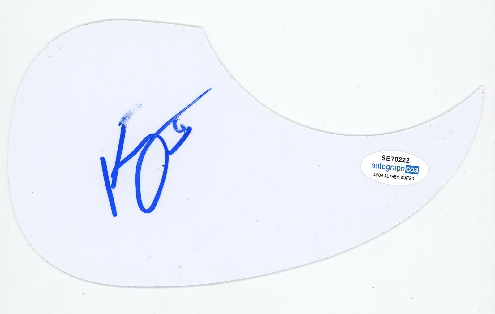 KENNY ROBY SIGNED AUTOGRAPH ACOUSTIC GUITAR PICKGUARD ACOA 6 STRING DRAG
