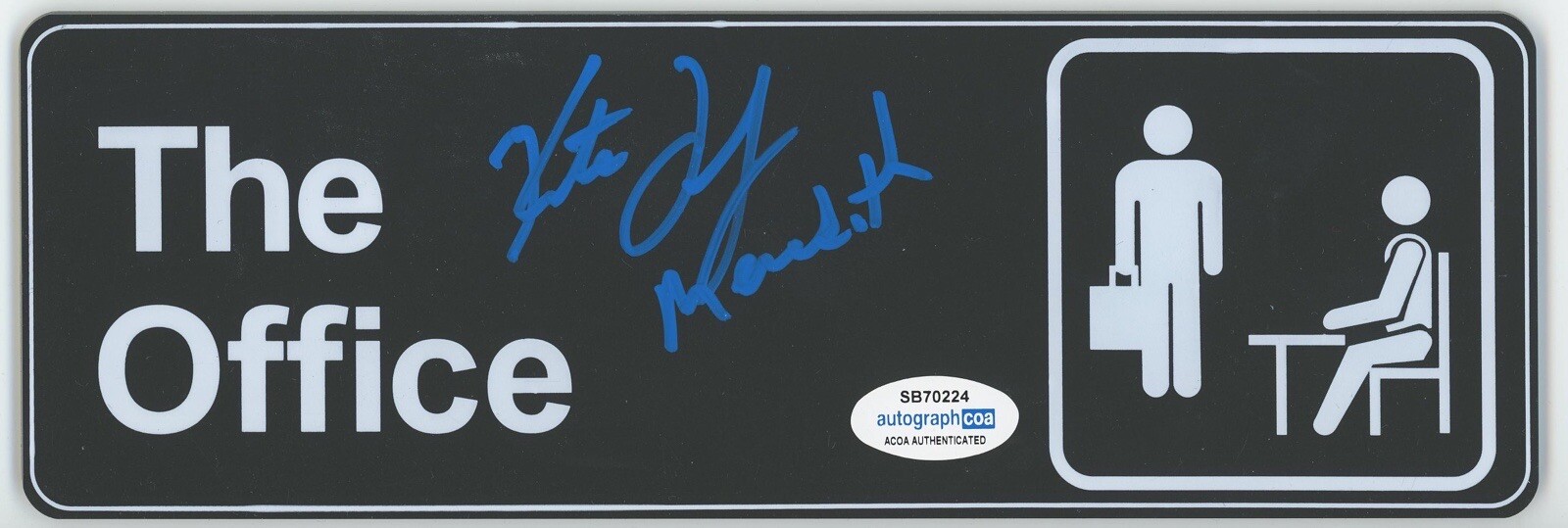 KATE FLANNERY THE OFFICE SIGNED AUTOGRAPH WALL PLAQUE SIGN ACOA MEREDITH