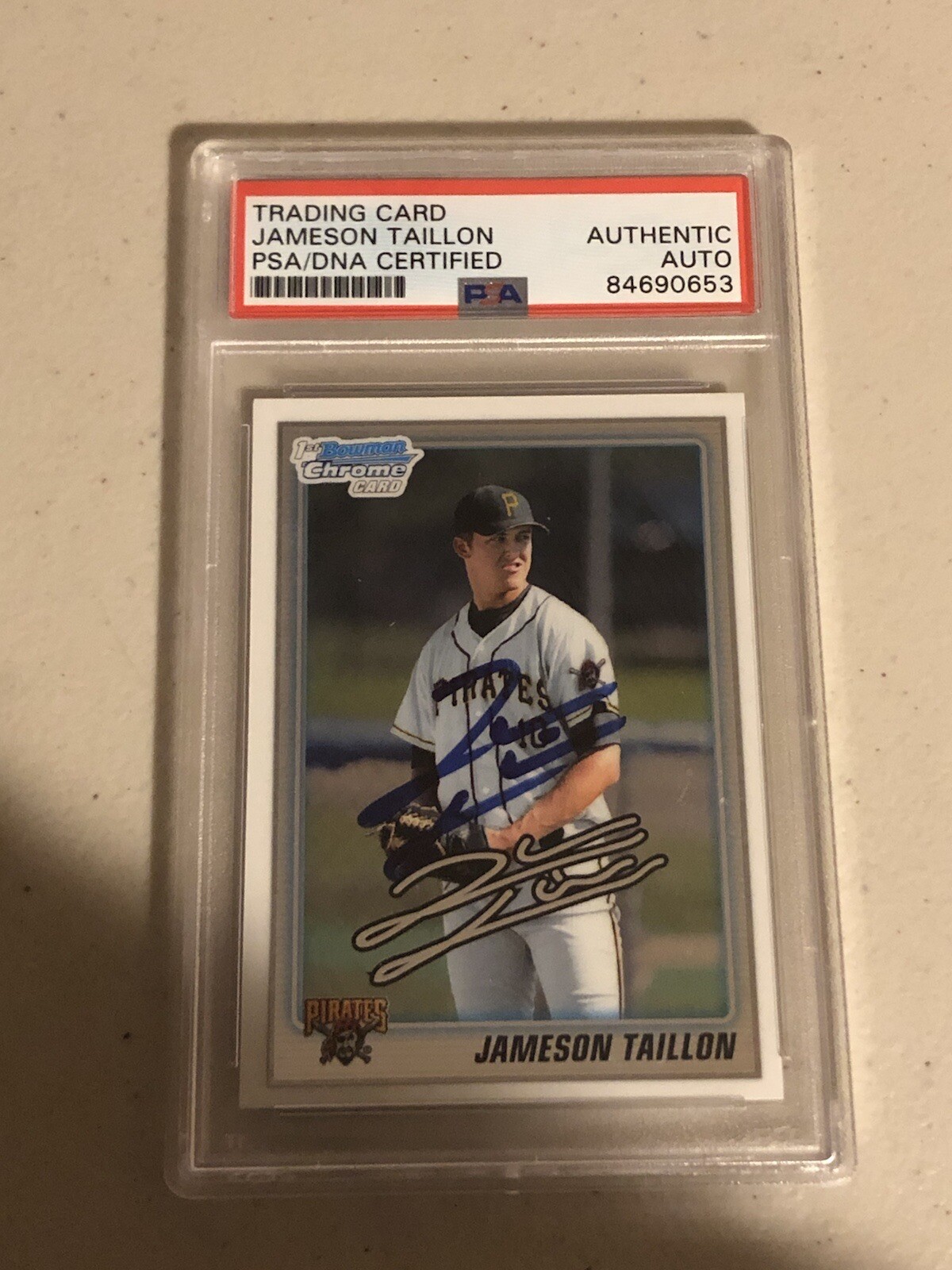 JAMESON TAILLON 2010 1st BOWMAN CHROME SIGNED AUTOGRAPH TRADING CARD PSA COA