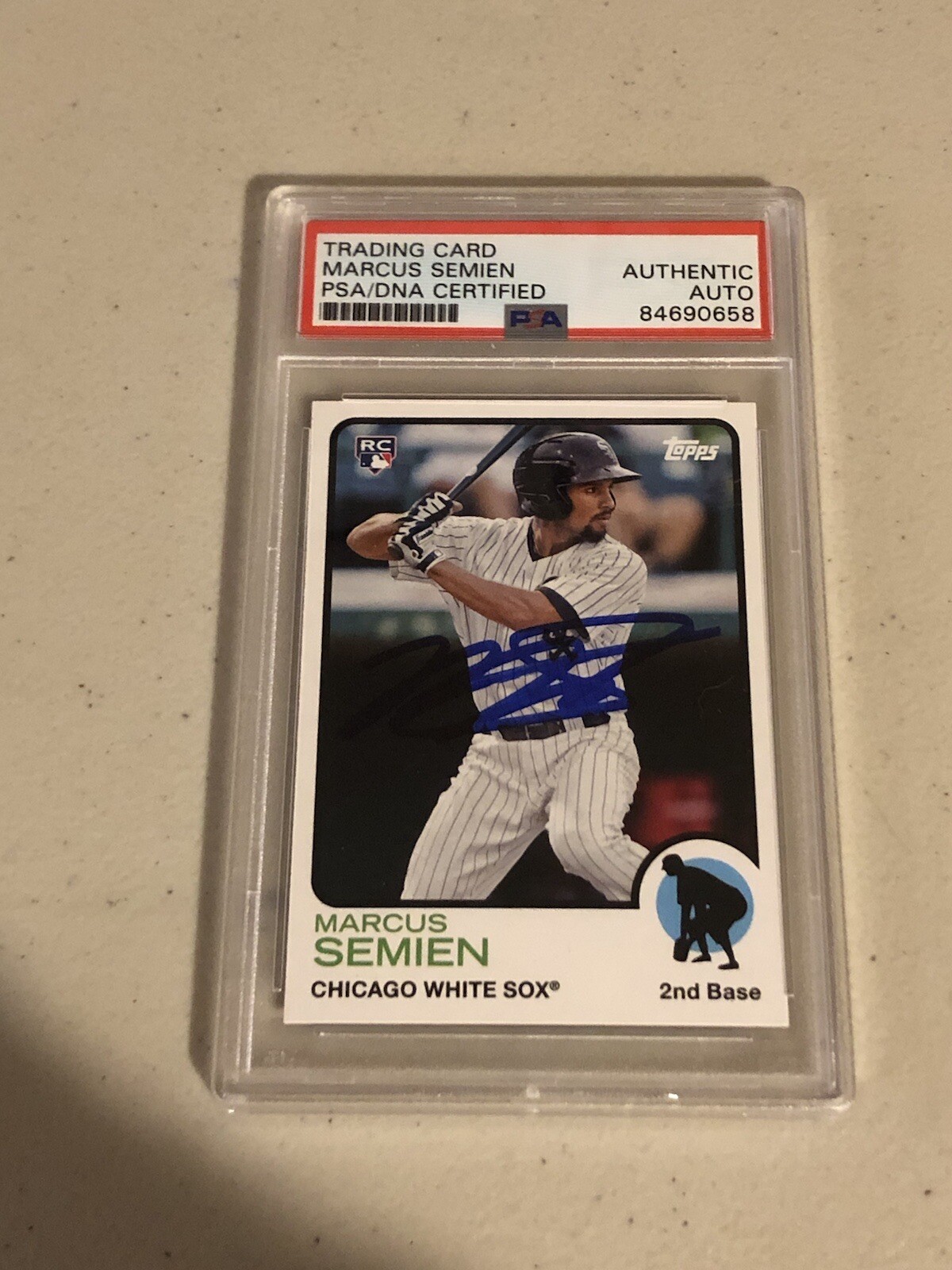 MARCUS SEMIEN 2014 TOPPS ARCHIVE RC SIGNED AUTOGRAPH TRADING CARD PSA COA SLAB