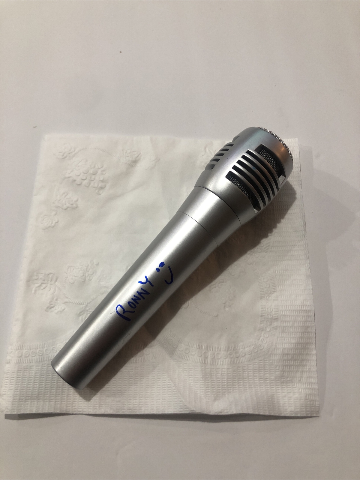 RONNY CHIENG SIGNED AUTOGRAPH MICROPHONE ACOA COA DAILY SHOW SHANG CHI