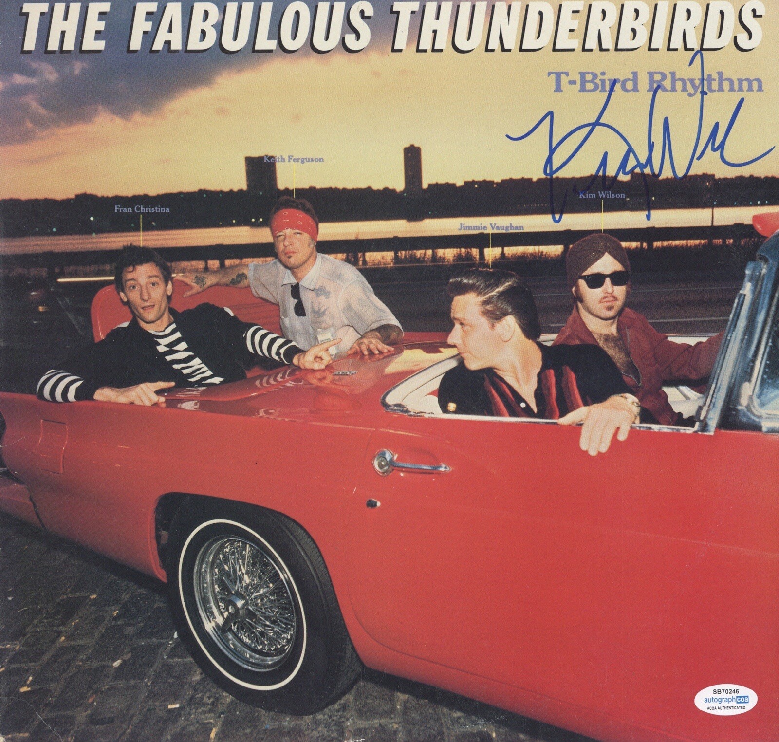 KIM WILSON FABULOUS THUNDERBIRDS T-BIRD RHYTHM SIGNED AUTOGRAPH ALBUM ACOA VINYL