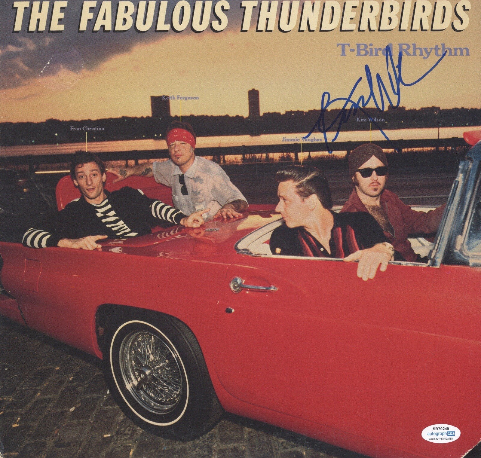 KIM WILSON FABULOUS THUNDERBIRDS T-BIRD RHYTHM SIGNED AUTOGRAPH ALBUM ACOA VINYL