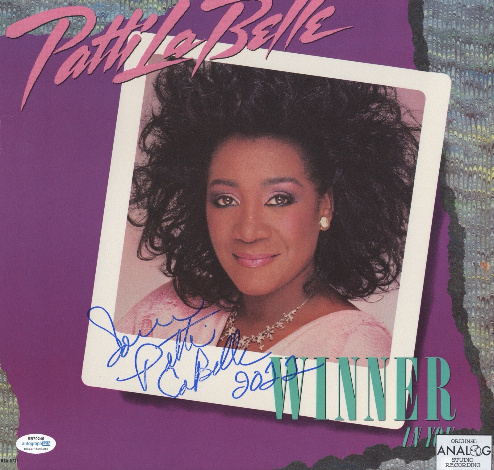 PATTI LABELLE SIGNED AUTOGAPH VINYL ALBUM RECORD WINNER IN YOU ACOA