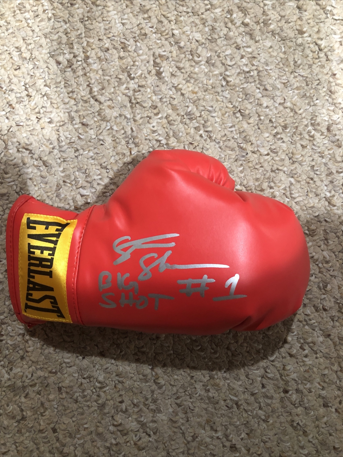 STEPHAN BIG SHOT SHAW SIGNED AUTOGRAPH EVERLAST BOXING GLOVE COA