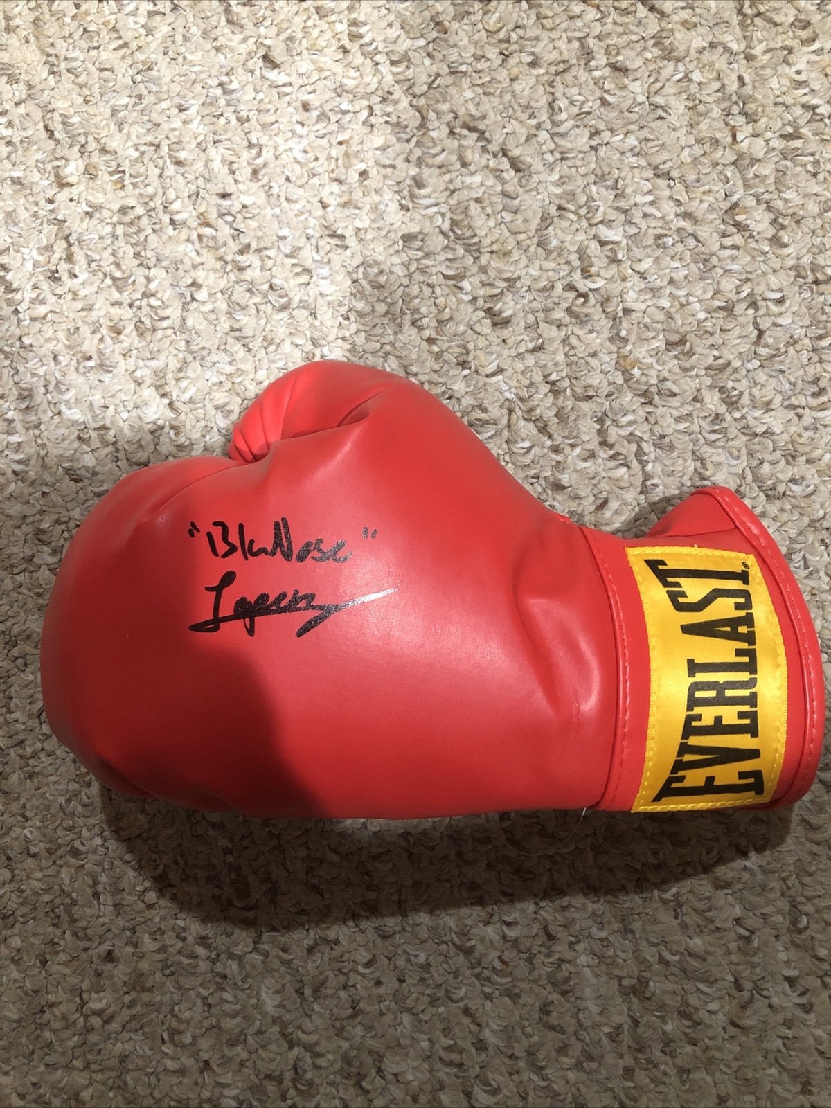 ADAM BLU NOSE LOPEZ SIGNED AUTOGRAPH EVERLAST BOXING GLOVE COA COLLECTIBLE MEMORABILIA