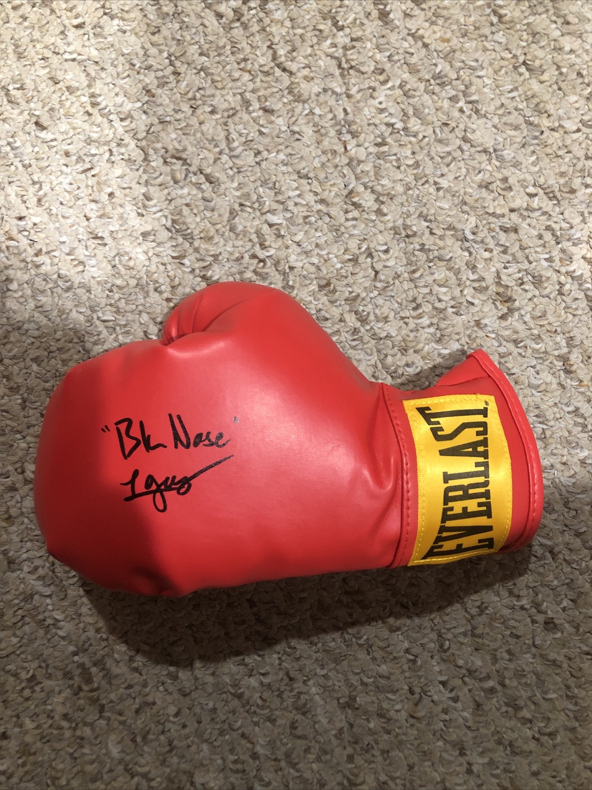 ADAM BLU NOSE LOPEZ SIGNED AUTOGRAPH EVERLAST BOXING GLOVE COA