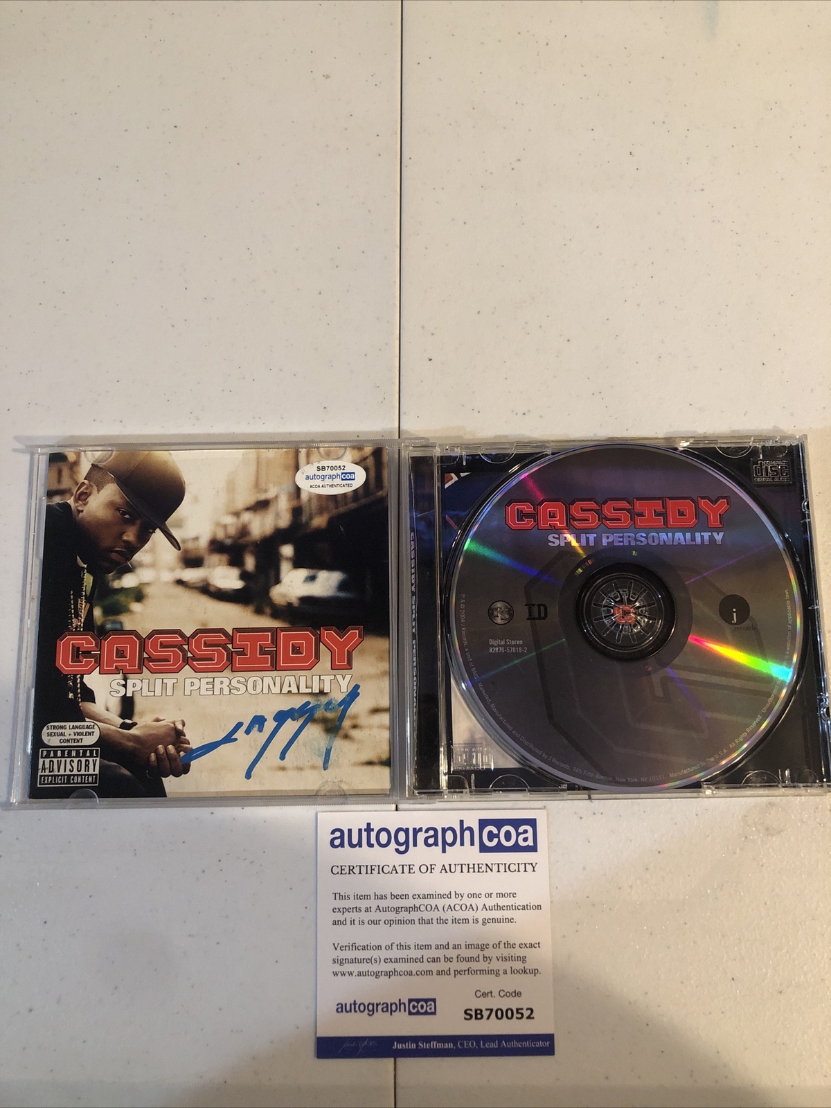 CASSIDY SPLIT PERSONALITY SIGNED AUTOGRAPH CD ACOA RAP