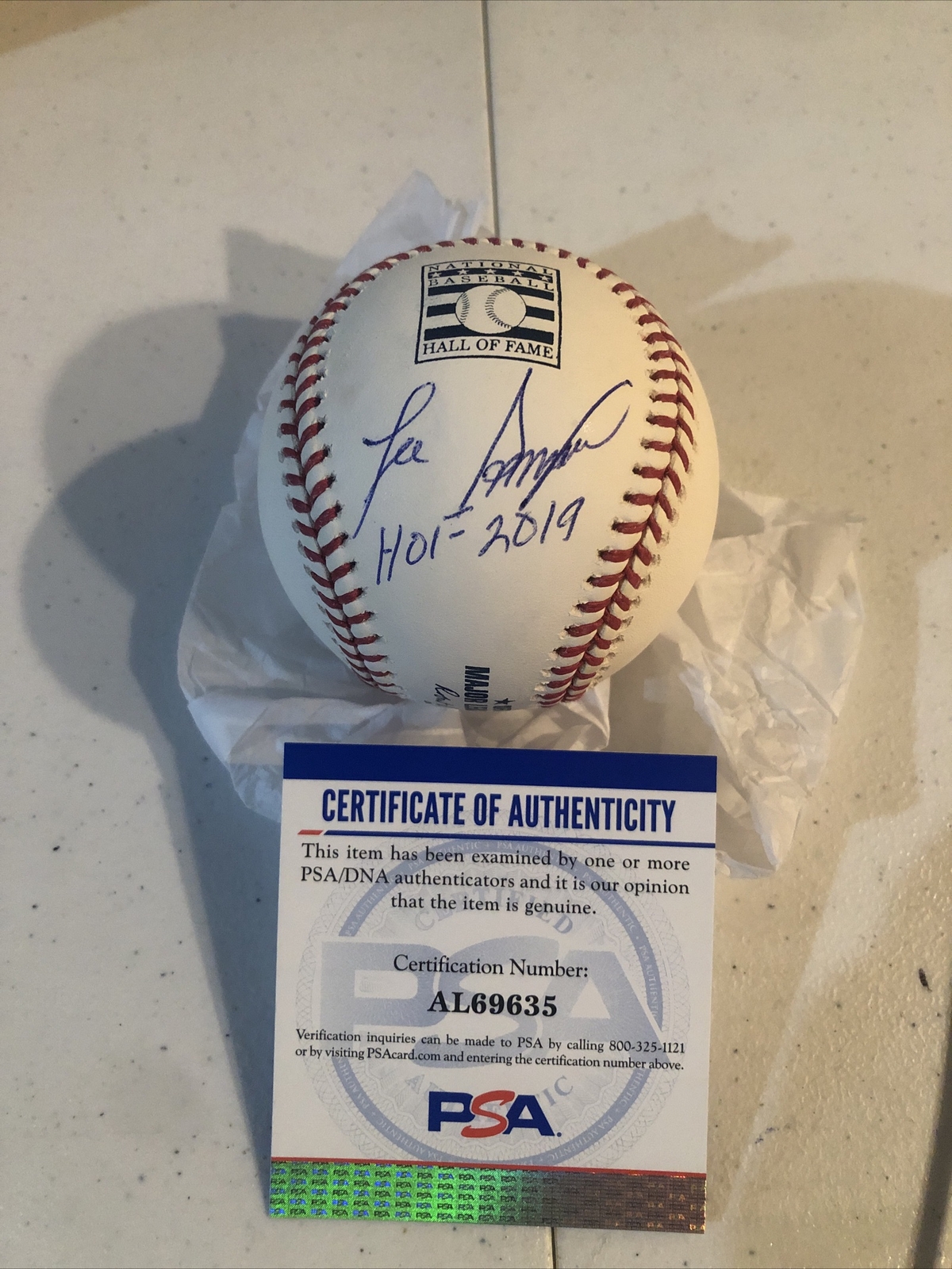LEE SMITH SIGNED AUTOGRAPH HOF ROMLB BASEBALL PSA COA CUBS CARDINALS