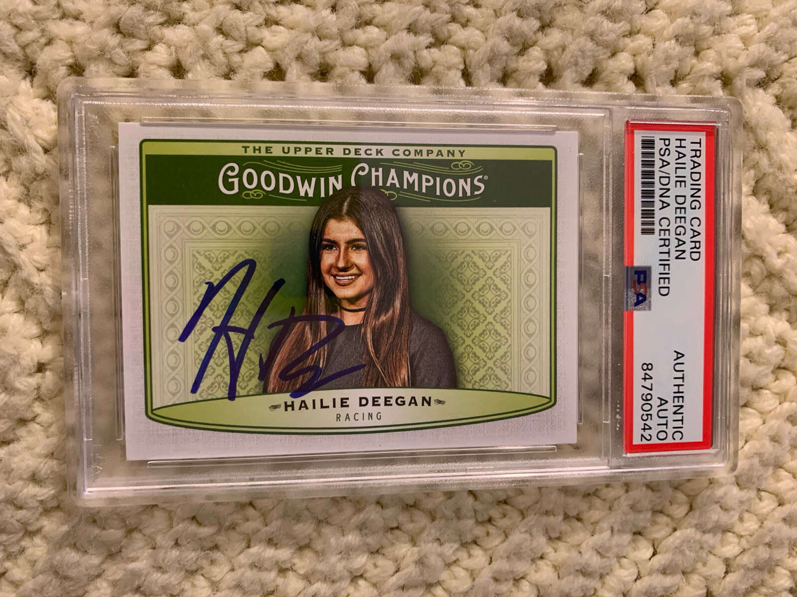 Hailie Deegan Signed 2019 Goodwin Champions Card #67 PSA /DNA Slab COA Autograph
