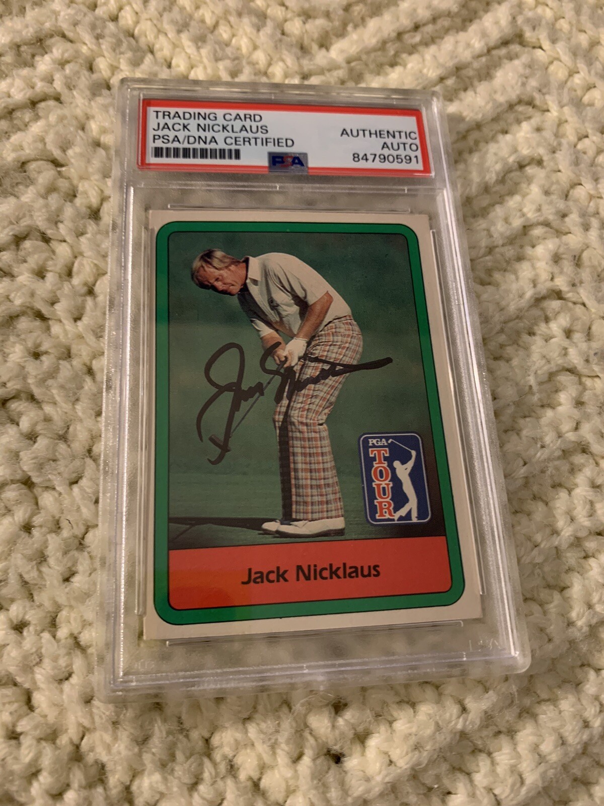 Jack Nicklaus Signed 1982 Donruss Card #16 PSA /DNA Slab COA Autographed
