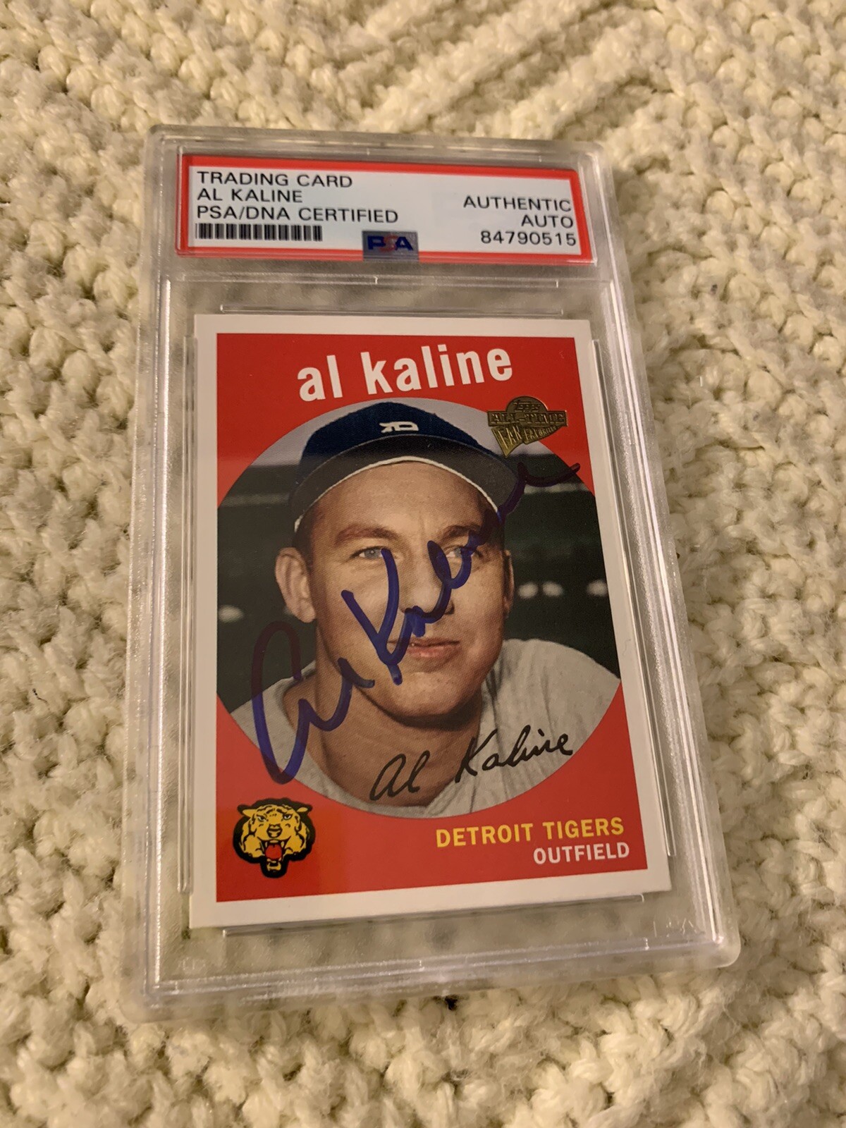 Al Kaline Signed 2005 Topps Fan Favorites Card #37 PSA /DNA Slab COA Autographed
