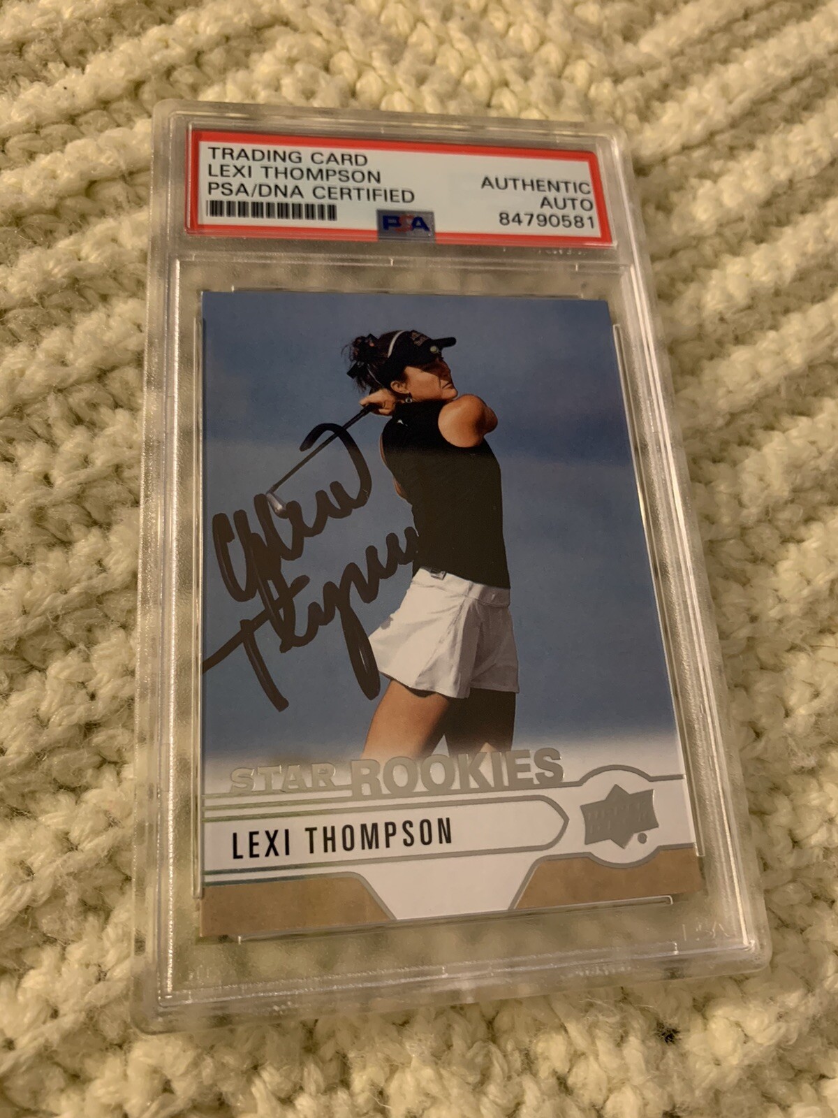 Lexi Thompson Signed 2021 UD Golf Card #R-11 PSA /DNA COA RC Rookie Autographed
