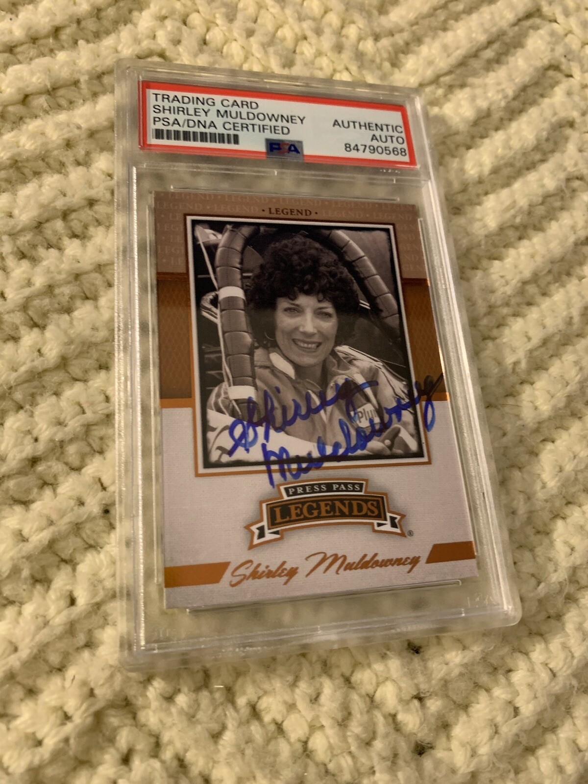 Shirley Muldowney Signed 2013 Press Pass Legends Card #24 PSA /DNA Slab COA
