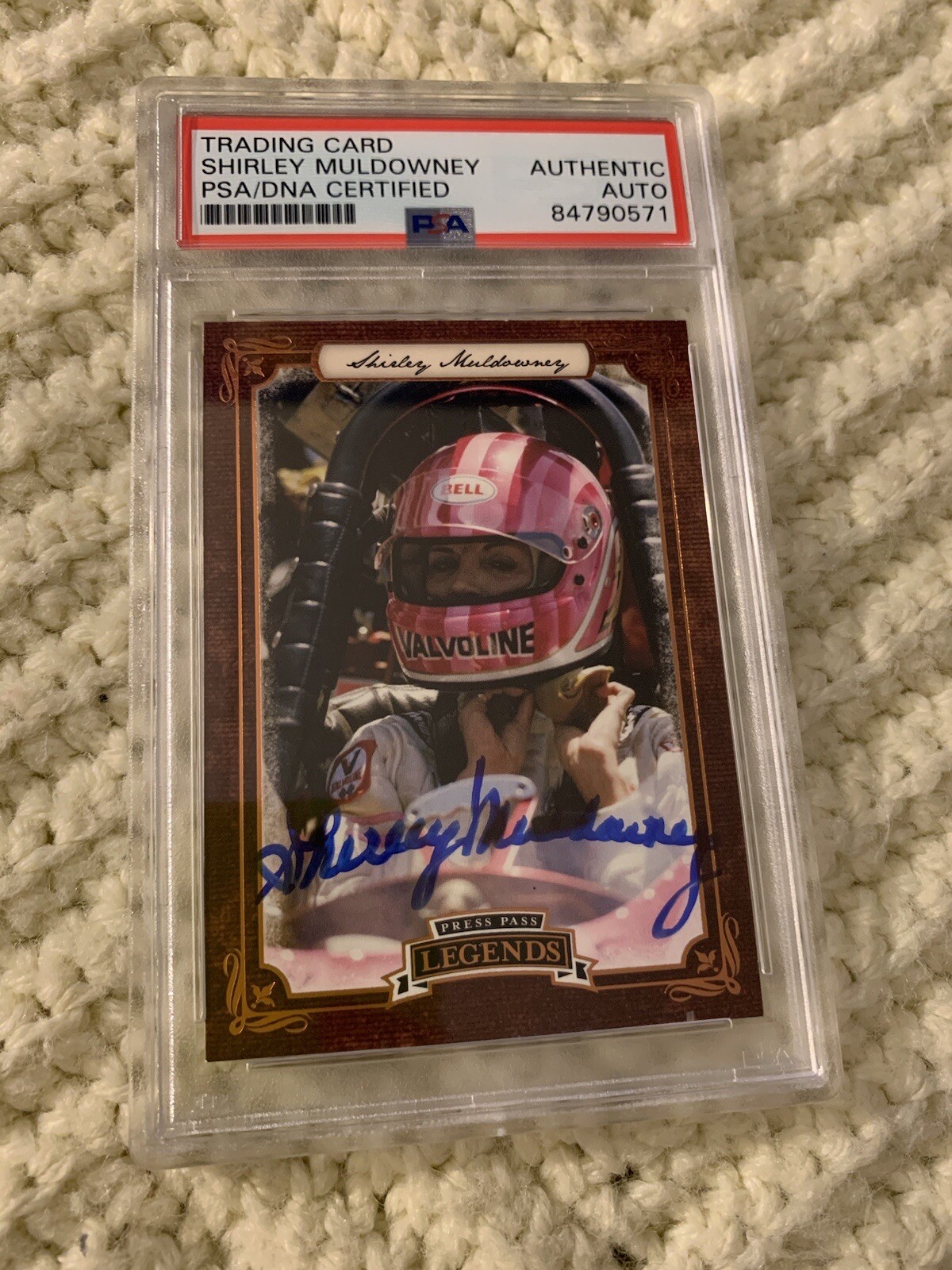 Shirley Muldowney Signed 2012 Press Pass Legends Card #26 PSA /DNA Slab COA
