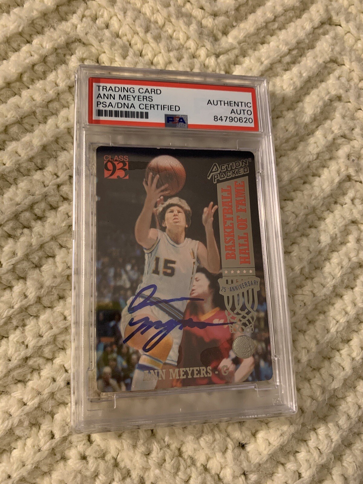 Ann Meyers Signed 1993 Action Packed HOF Card #99 PSA /DNA Slab COA Autographed

