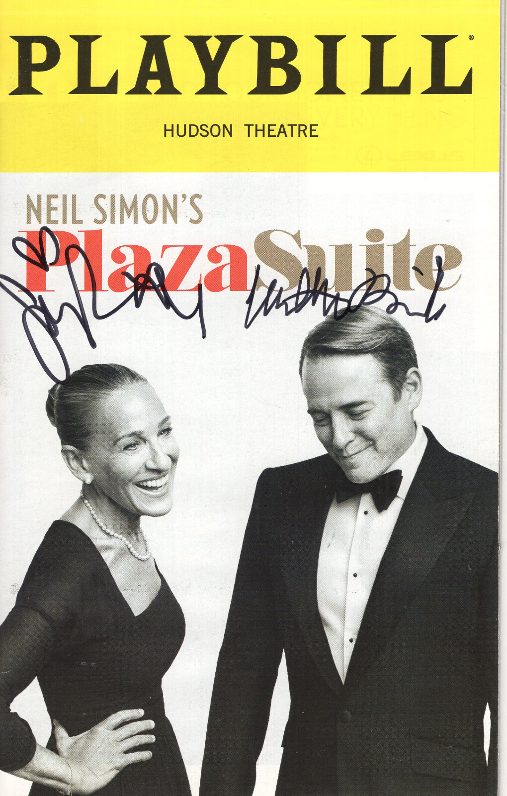 MATTHEW BRODERICK+SJP HAND SIGNED NY CITY PLAYBILL PLAZA SUITE JSA