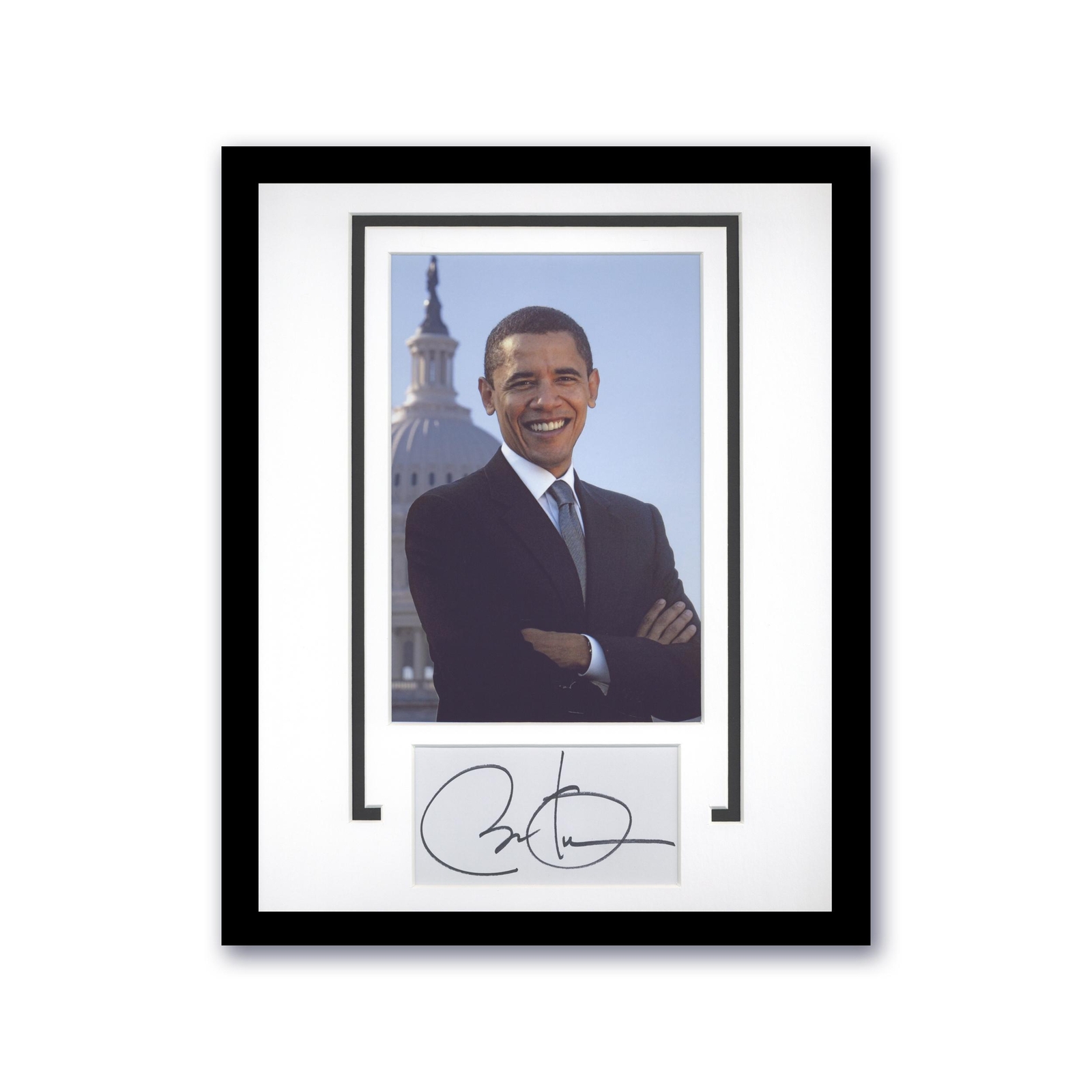 Barack Obama '44th U.S. President' AUTOGRAPH Signed Framed 11x14 Display ACOA