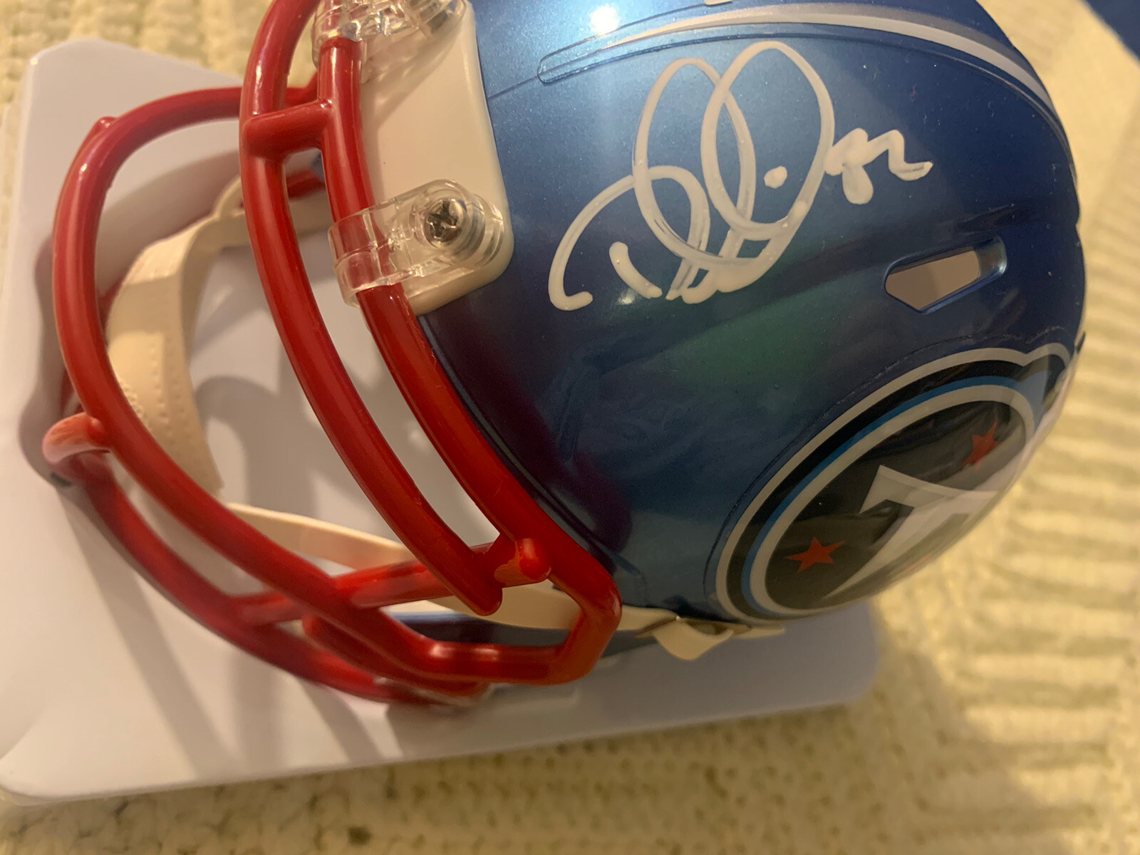 Delanie Walker Signed Flash Mini Helmet Autographed Tennessee Titans
