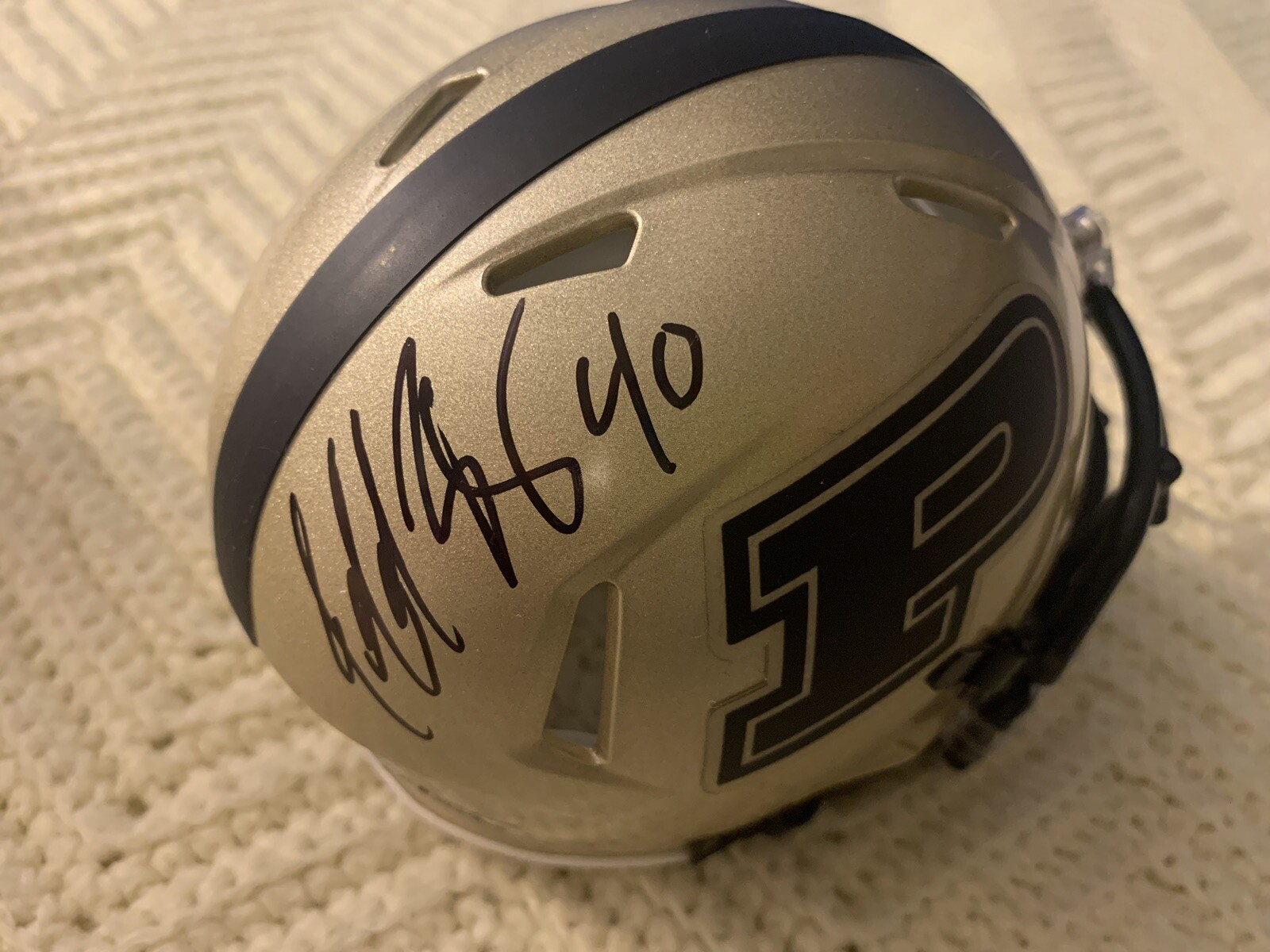 Jeff Zgonina Signed Purdue Boilermakers Mini Helmet Autographed
