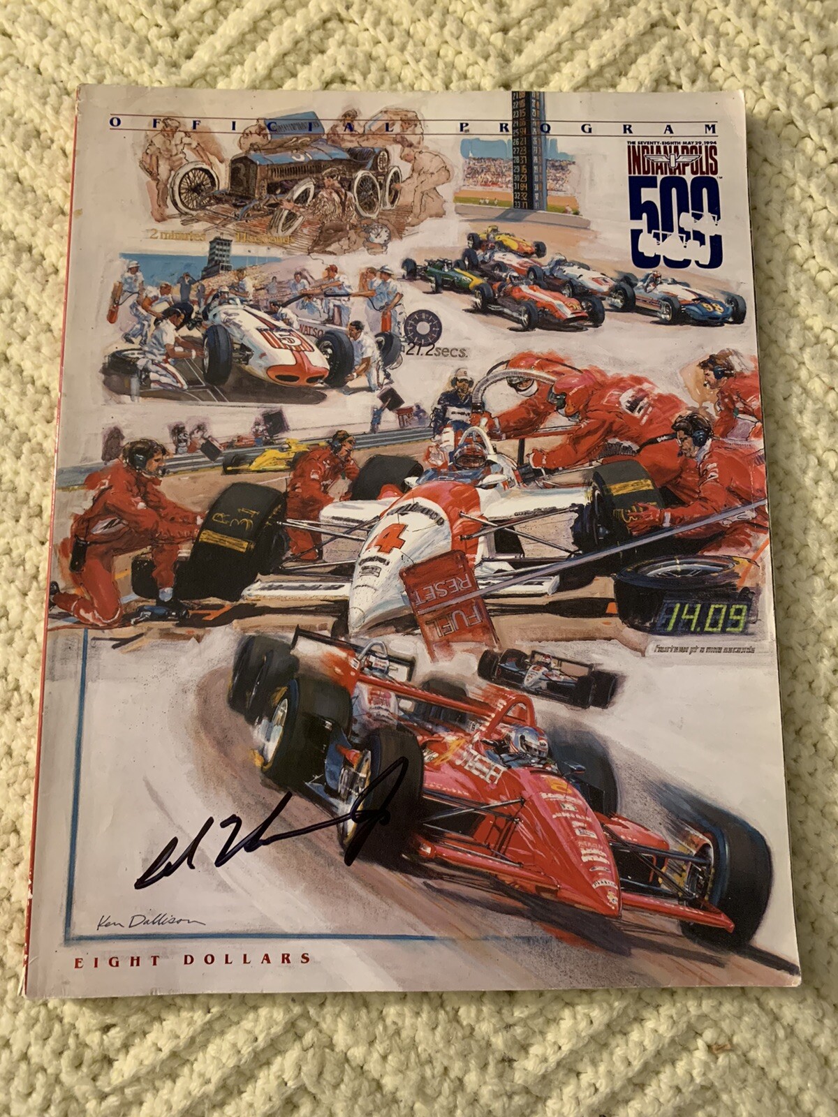 1994 Indy 500 Program Signed By Winner Al Unser Jr Autographed Indianapolis
