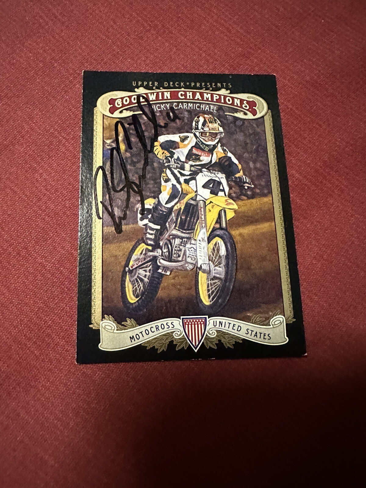 Signed Trading Card Ricky Carmichael Goodwin Champions Motocross AMA Supercross
