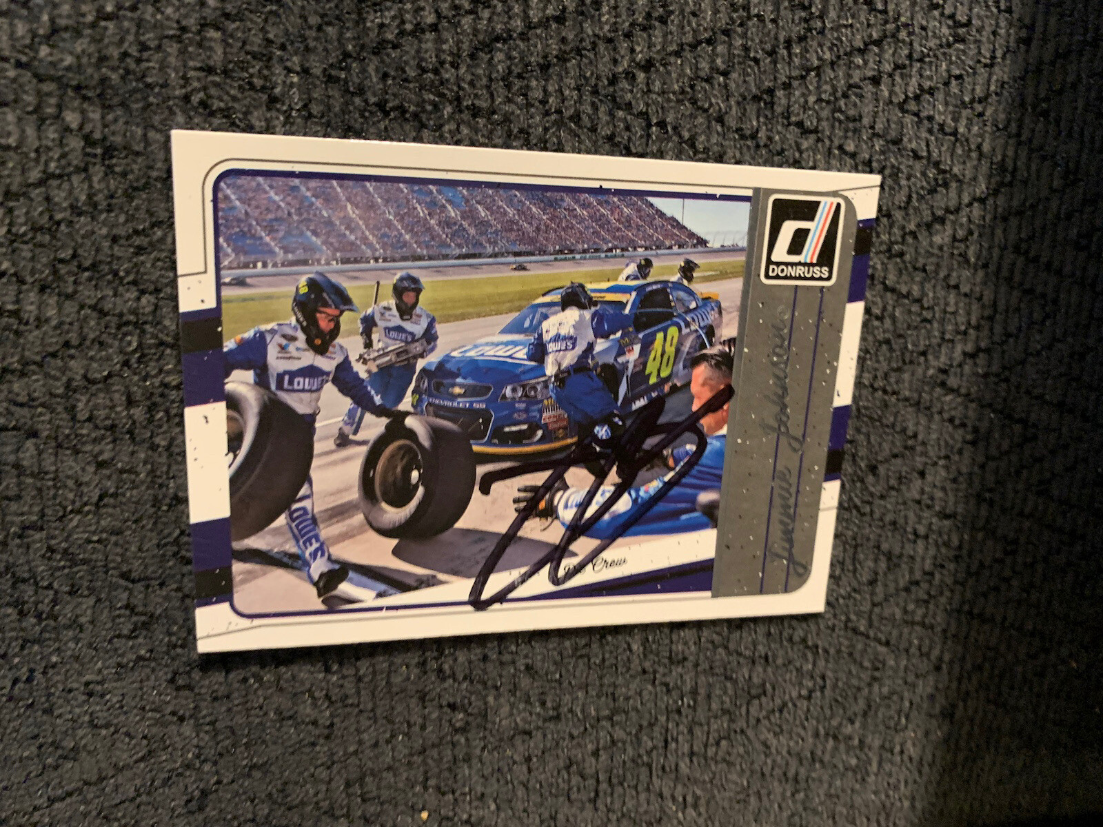 Jimmie Johnson Signed Trading Card Nascar Racing Autographed
