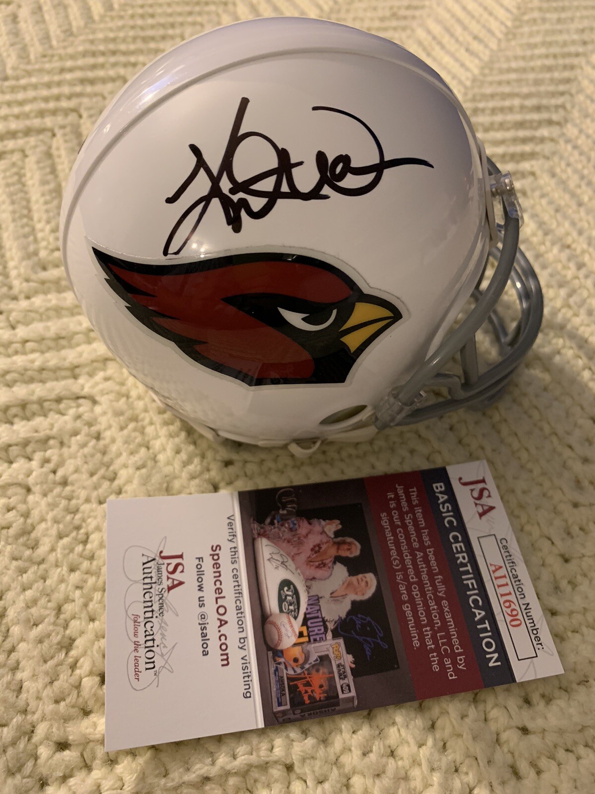 New ListingKurt Warner Signed Mini Helmet Arizona Cardinals Autograph JSA Authenticated COA
