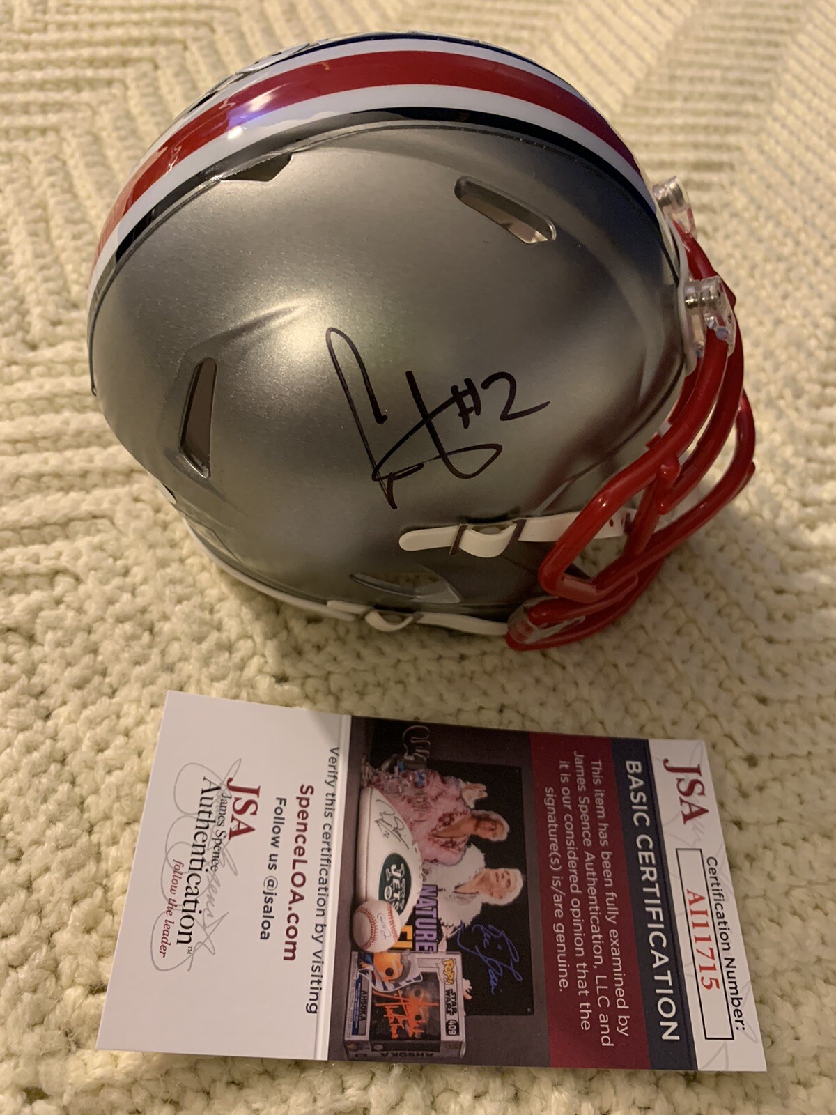 New ListingCris Carter Signed Mini Helmet Ohio State Buckeyes JSA Authentication COA
