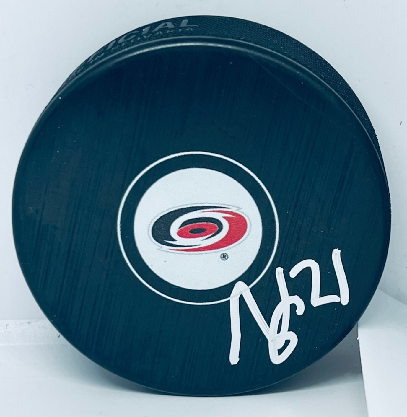 Noel Gunler signed Carolina Hurricanes Puck autographed Canes