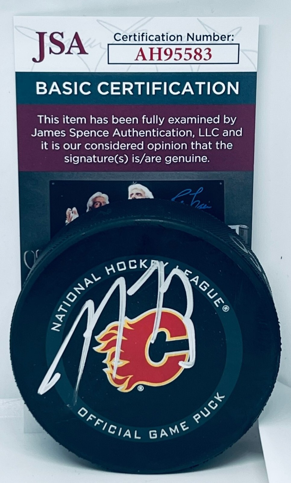 Tyler Toffoli signed Calgary Flames Official Game Puck autographed JSA