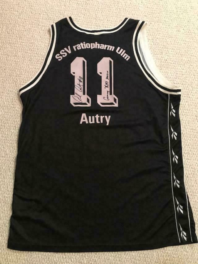 ADRIAN AUTRY GAME WORN SIGNED BASKETBALL JERSEY FROM GERMANY SYRACUSE COACH
