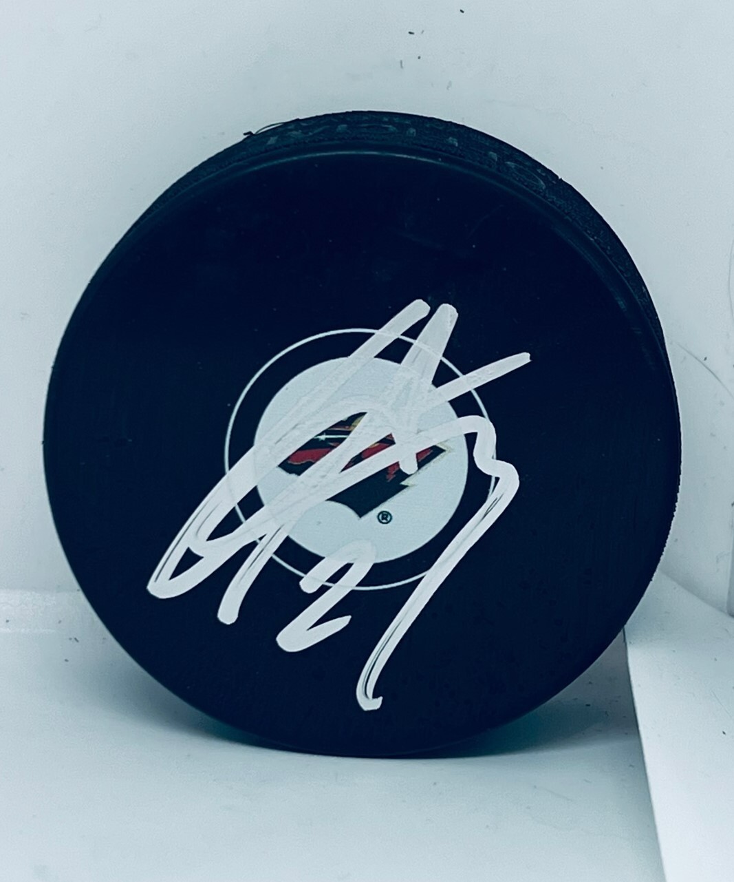 Calen Addison signed Minnesota Wild Puck autographed
