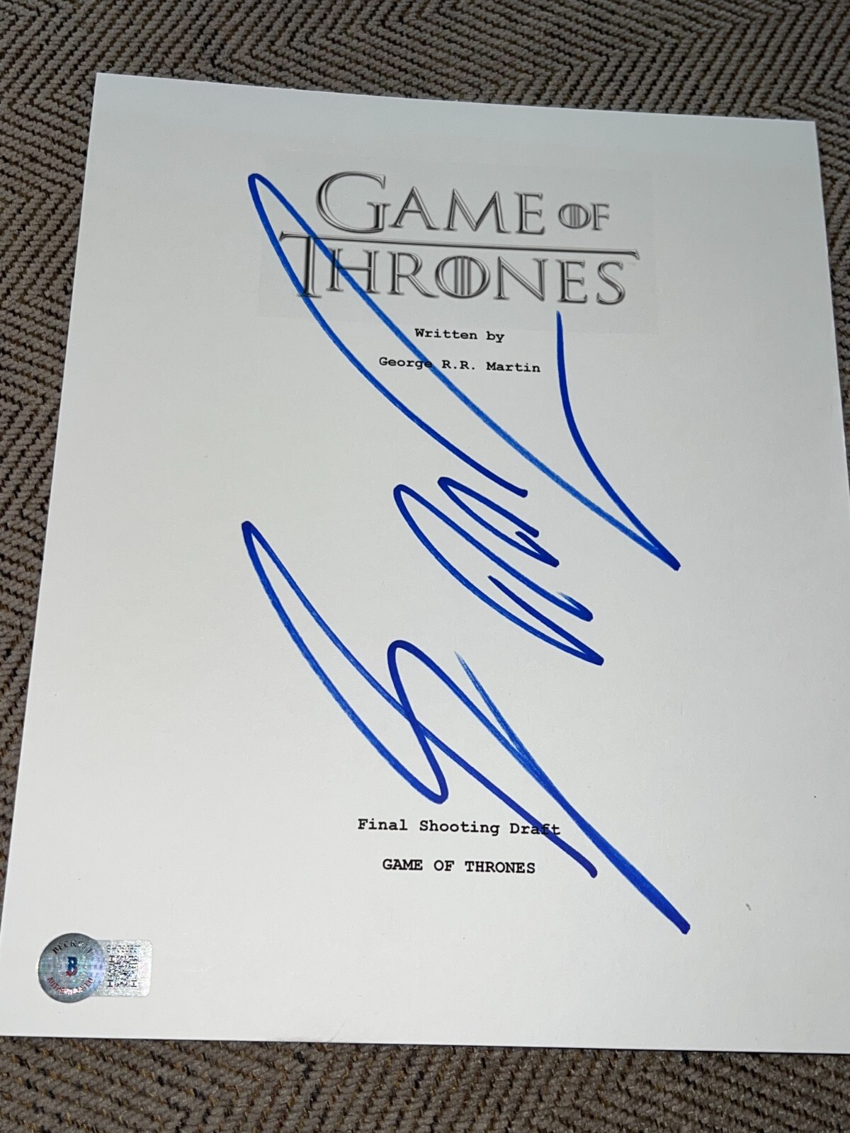 GEORGE R.R. MARTIN SIGNED AUTOGRAPH GAME OF THRONES SCRIPT ALL PAGES BECKETT BAS