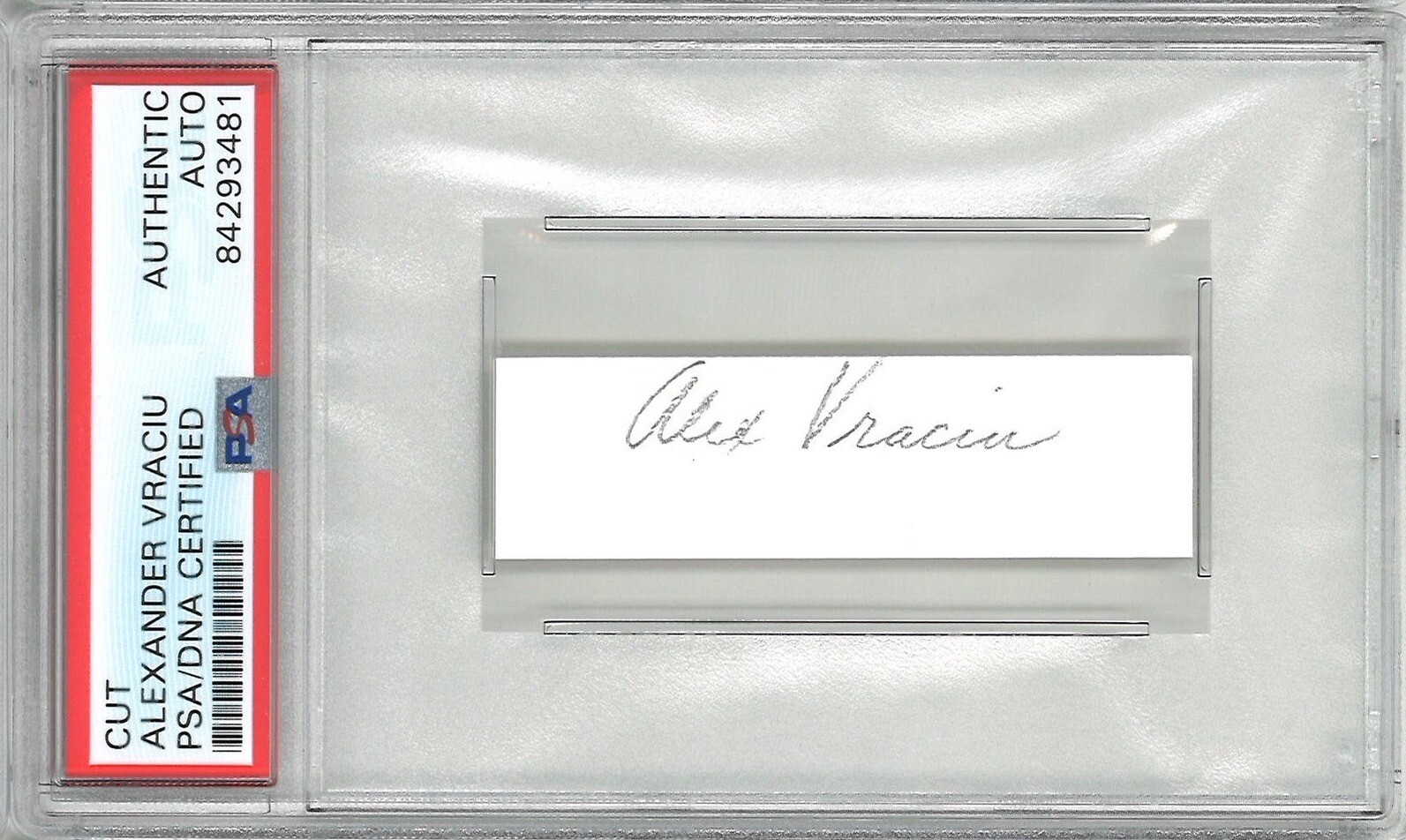 ALEX VRACIU SIGNED CUT SIGNATURE PSA DNA 84293481 (D) WWII NAVY ACE COLLECTIBLE MEMORABILIA