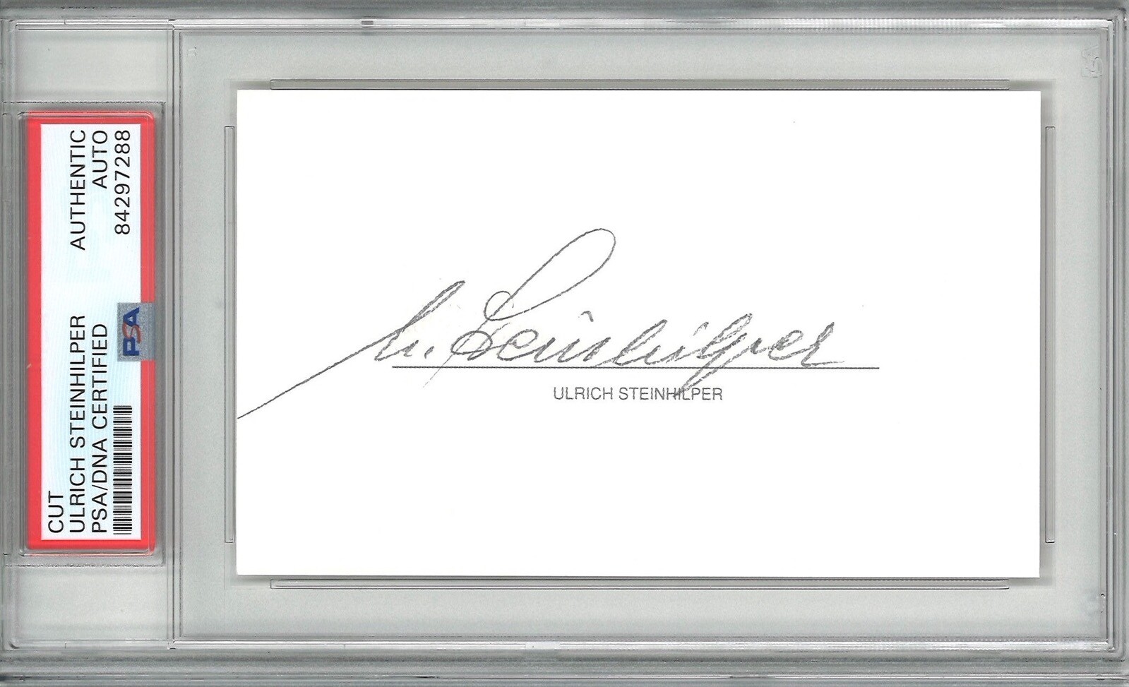 ULRICH STEINHILPER SIGNED CUT SIGNATURE PSA DNA 84297288 (D) WWII GERMAN ACE