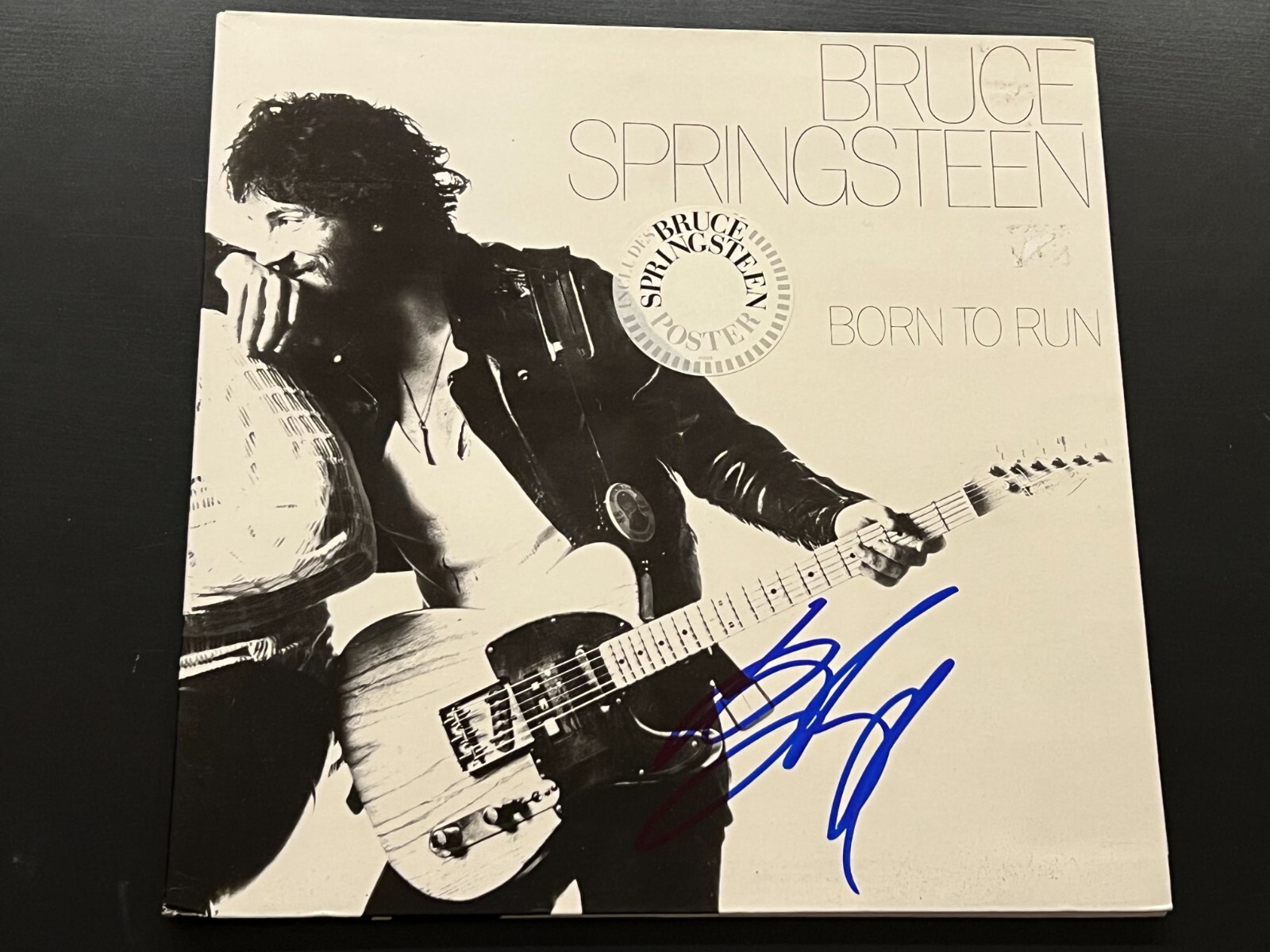 BRUCE SPRINGSTEEN SIGNED AUTOGRAPH VINYL ALBUM BORN TO RUN BECKETT BAS D LOA