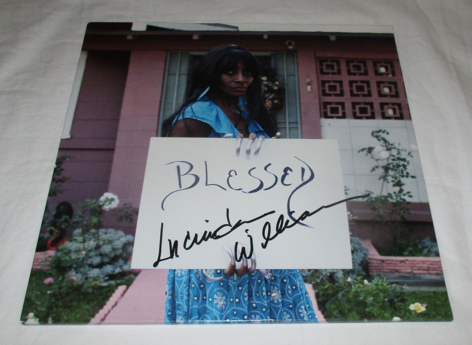 LUCINDA WILLIAMS SIGNED BLESSED VINYL RECORD JSA
