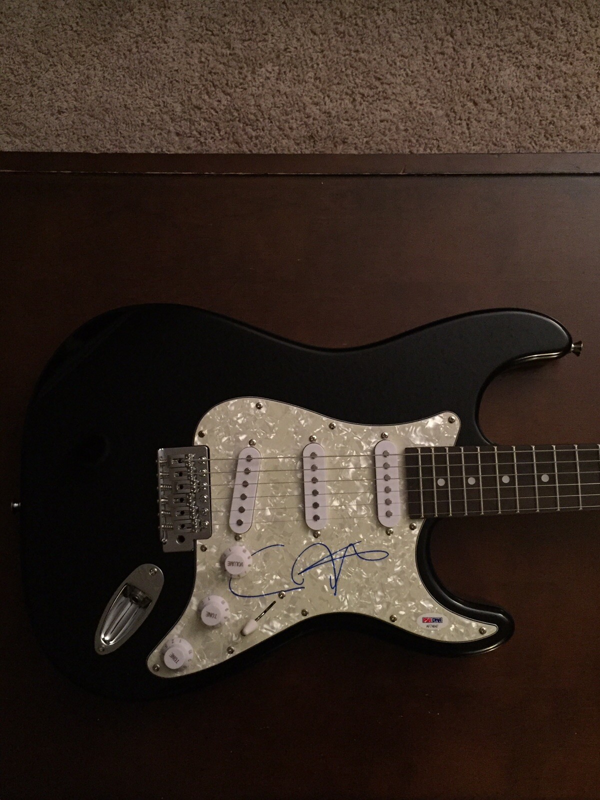 Carlos Santana Music Legend Signed Autographed Electric Guitar Rare PSA PROOF 1
