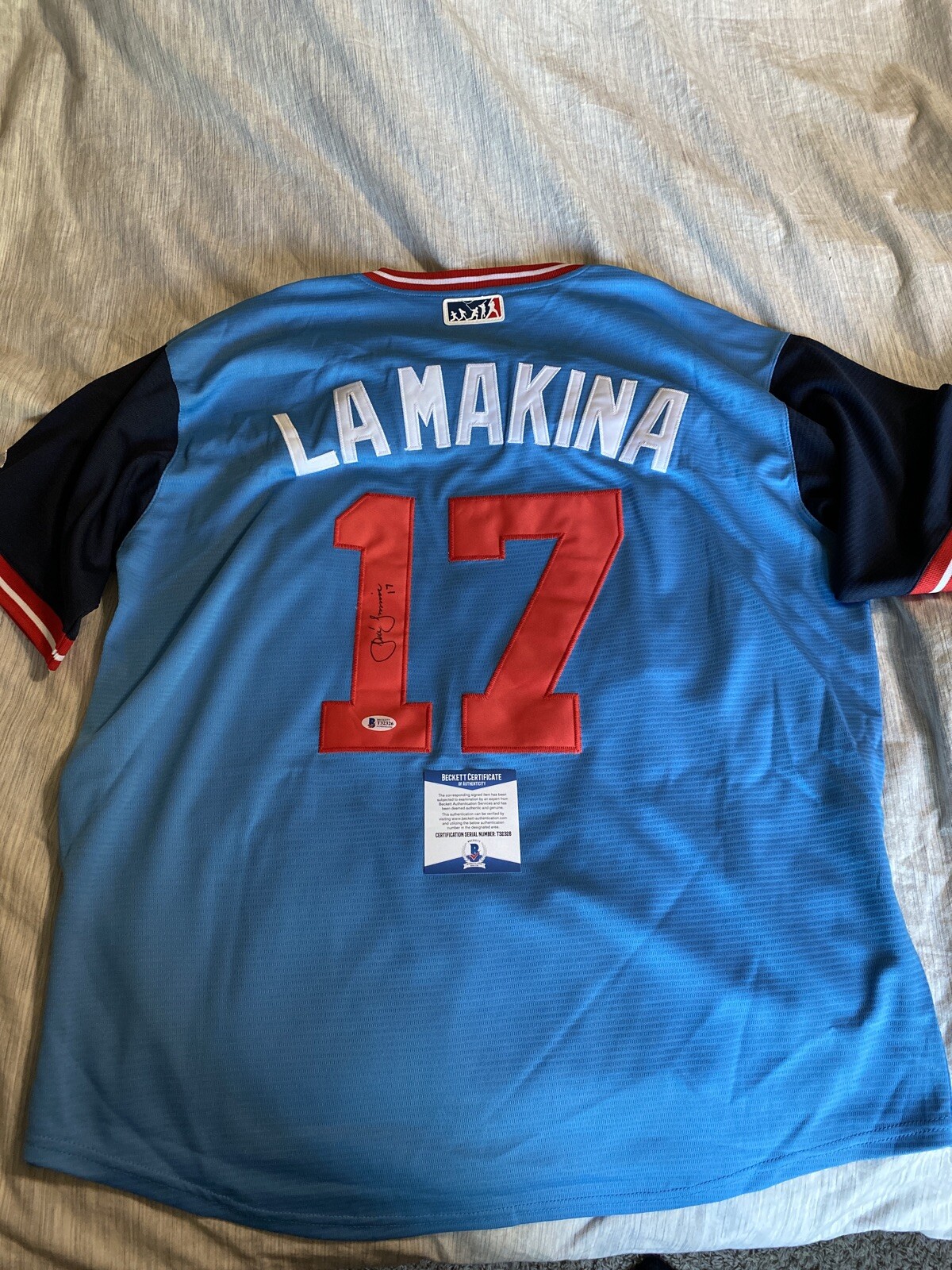 Jose Berrios Signed Autographed Players Weekend. “La Makina” Jersey Beckett COA
