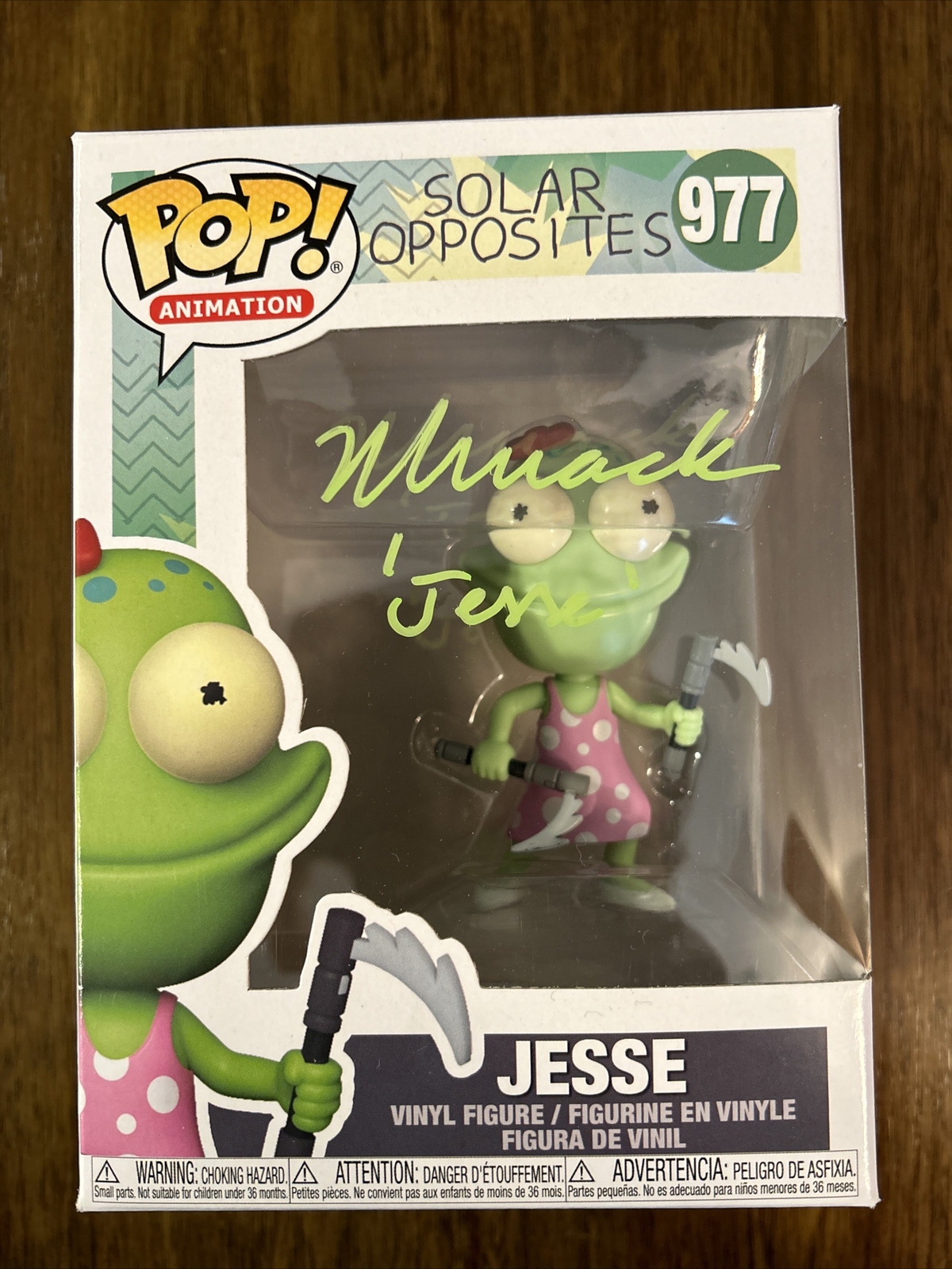 Mary Mack signed autographed funko pop Solar Opposites Star “Jesse” RARE PROOF 1

