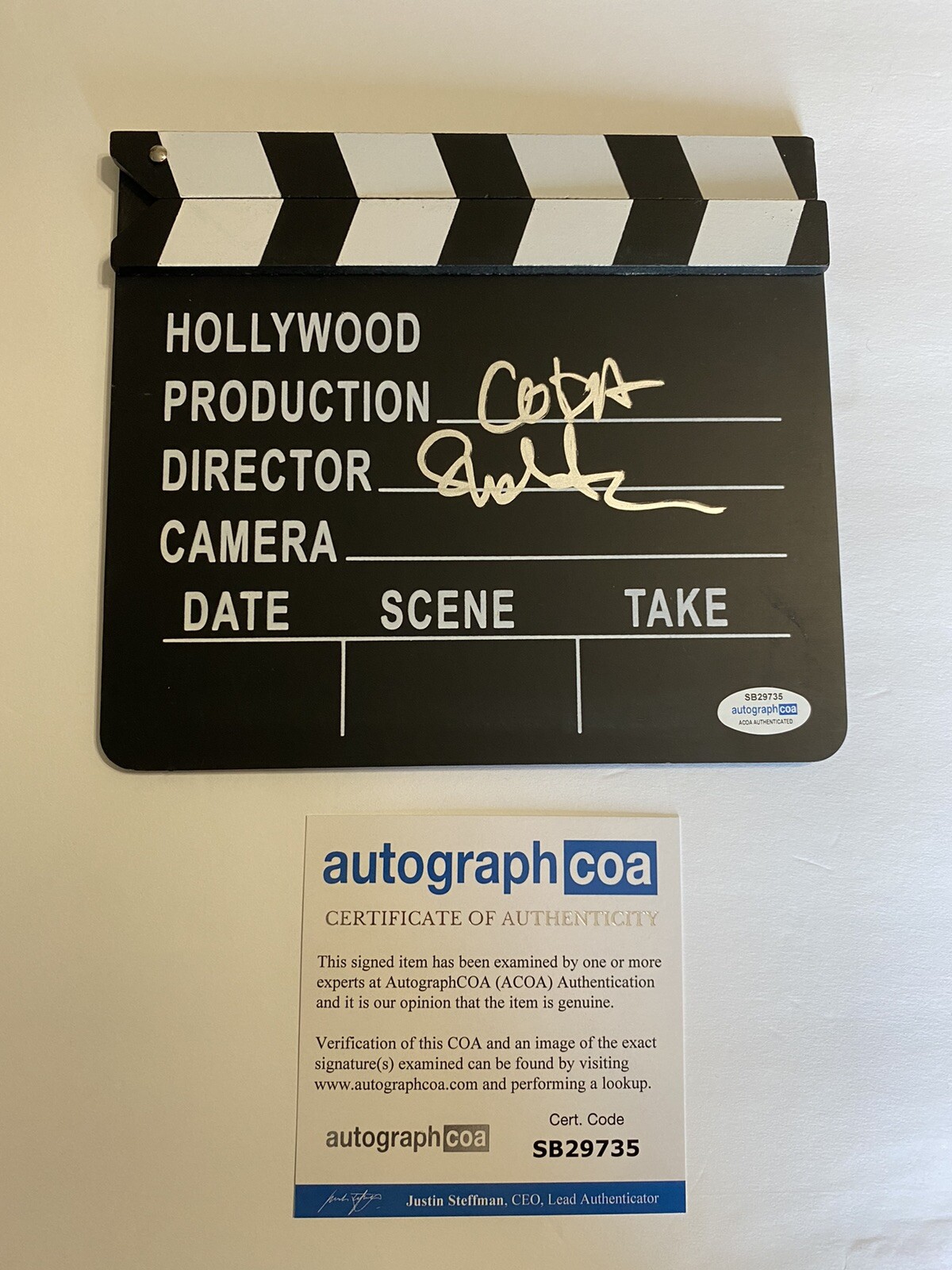 Sian Heder Signed Autographed Director Movie Clapboard Clapper CODA ACOA
