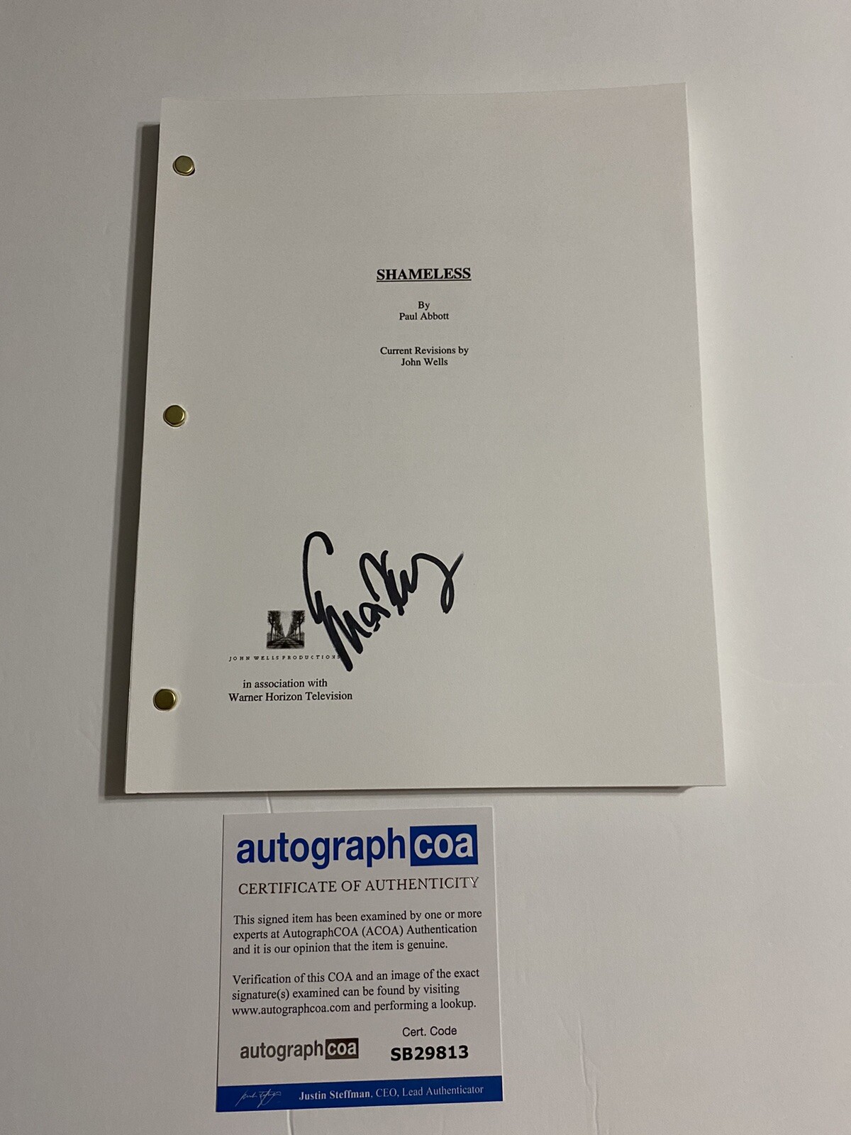 Emma Kenney signed Shameless ‘Debbie Gallagher’ full script ACOA

