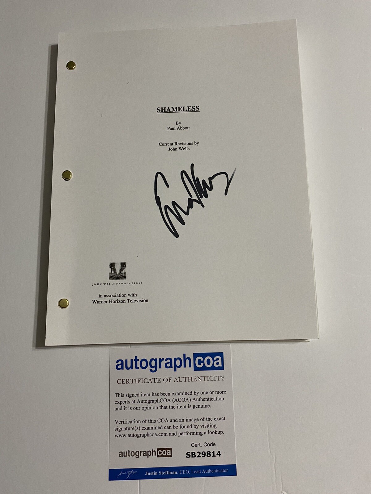 Emma Kenney signed Shameless ‘Debbie Gallagher’ full script ACOA
