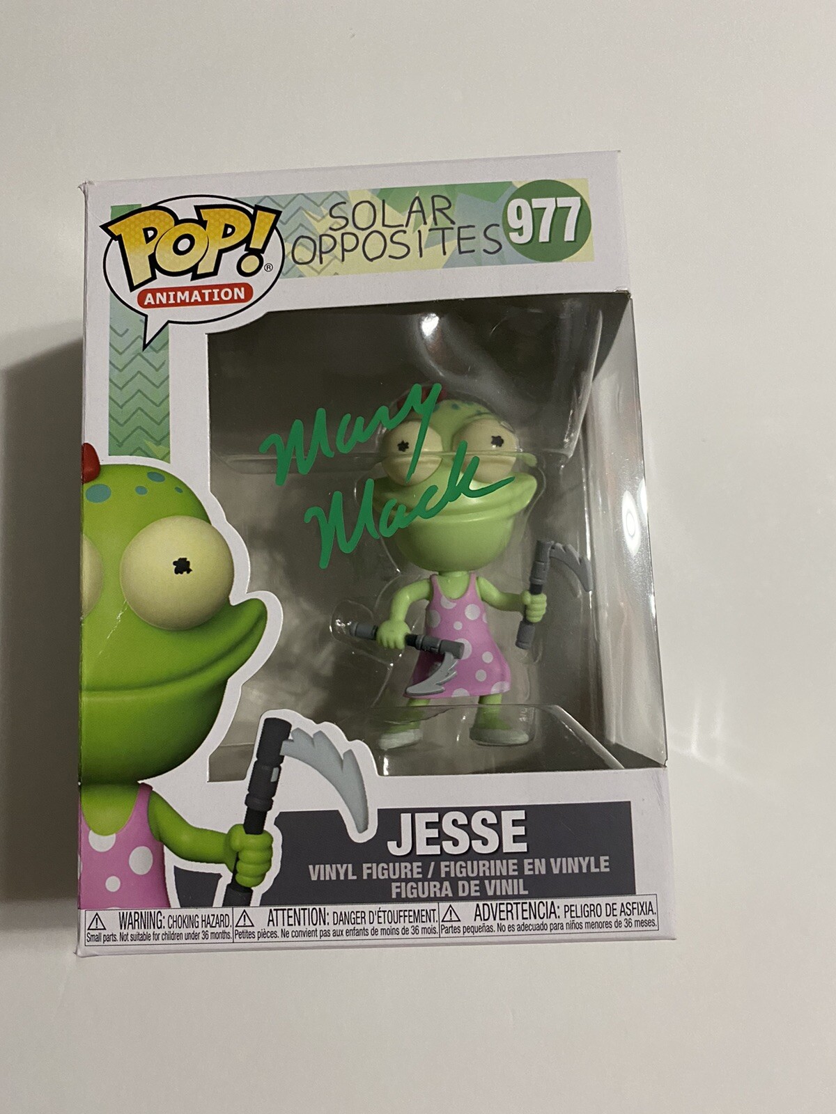 Mary Mack signed autographed funko pop Solar Opposites Star “Jesse” RARE PROOF
