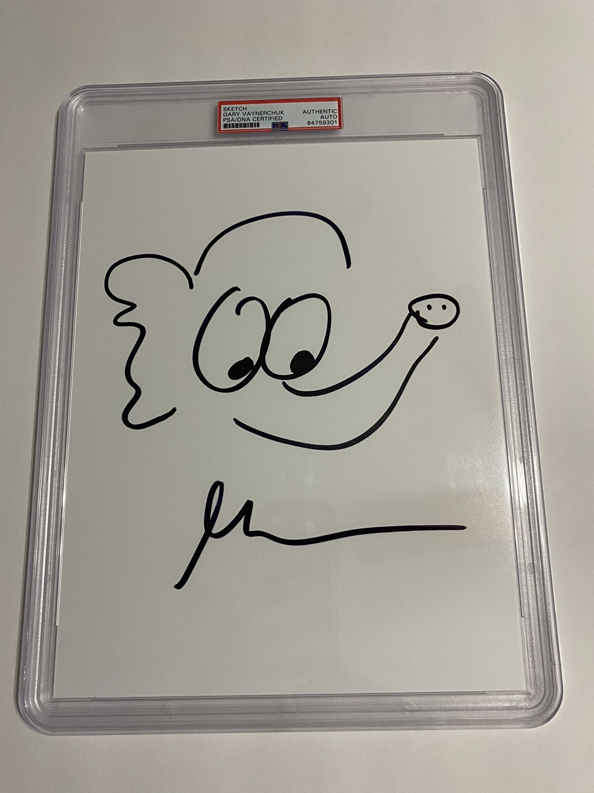 Gary Vee Vaynerchuk Signed Autograph 8.5x11 Sketch PSA COA Encapsulated Veecon
